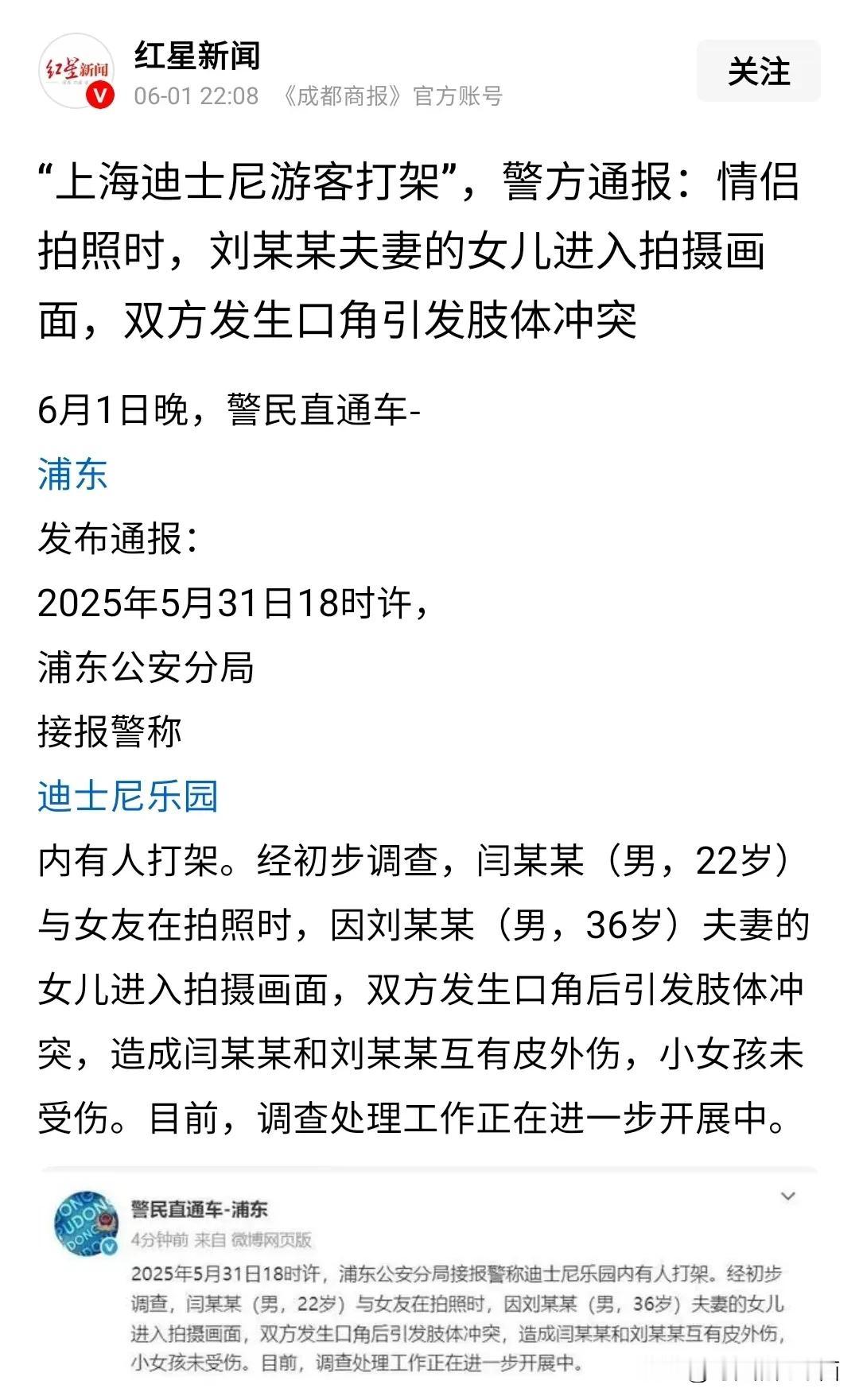 兔耳朵小胖姐在迪士尼园区打架的时候好猛，先是一拳把抱着孩子的母亲撂倒，又和男朋友