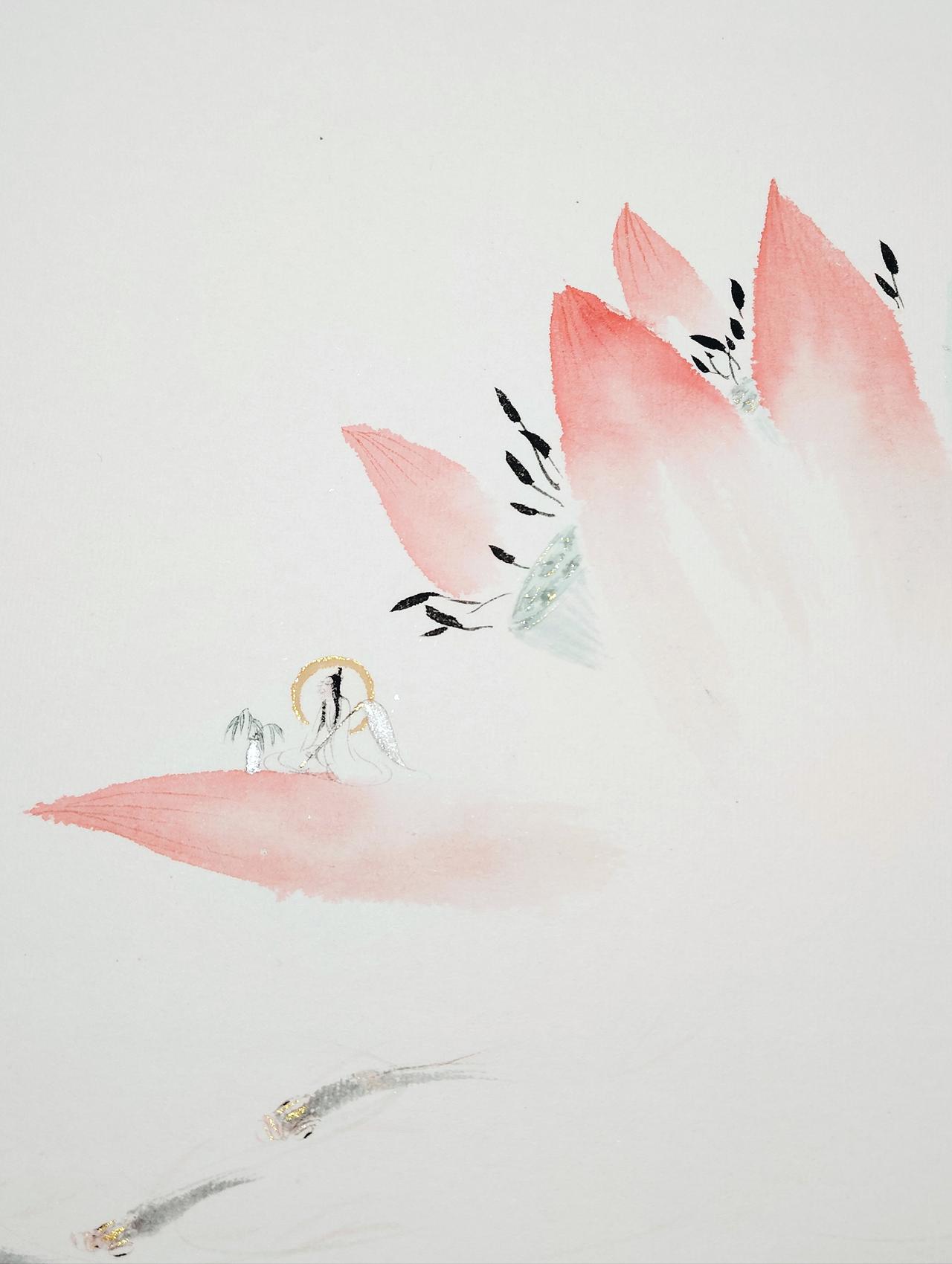 观自在菩萨 @非子画鱼 @今日头条 @诗歌与字画 @国画雅集