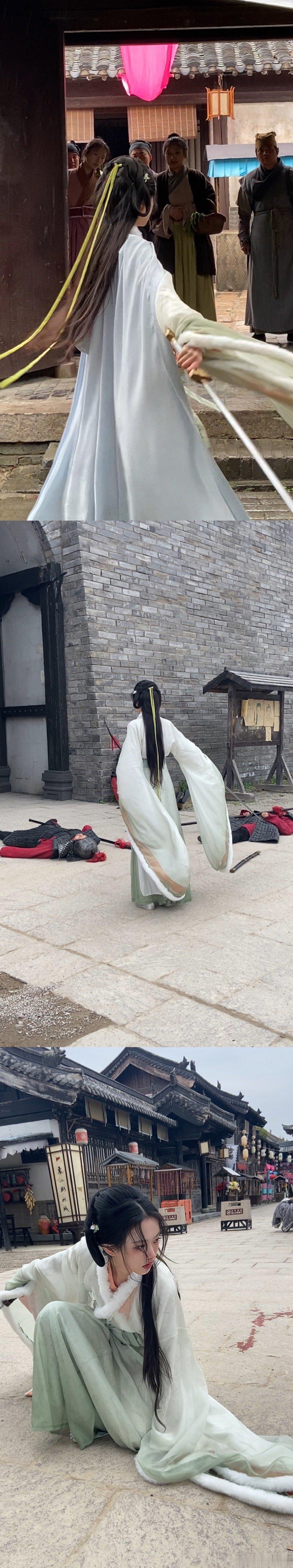 #倩女幽魂手游[超话]# 女战狂拍摄花絮~程霜：#不周点点[超话]# 尹行：​​