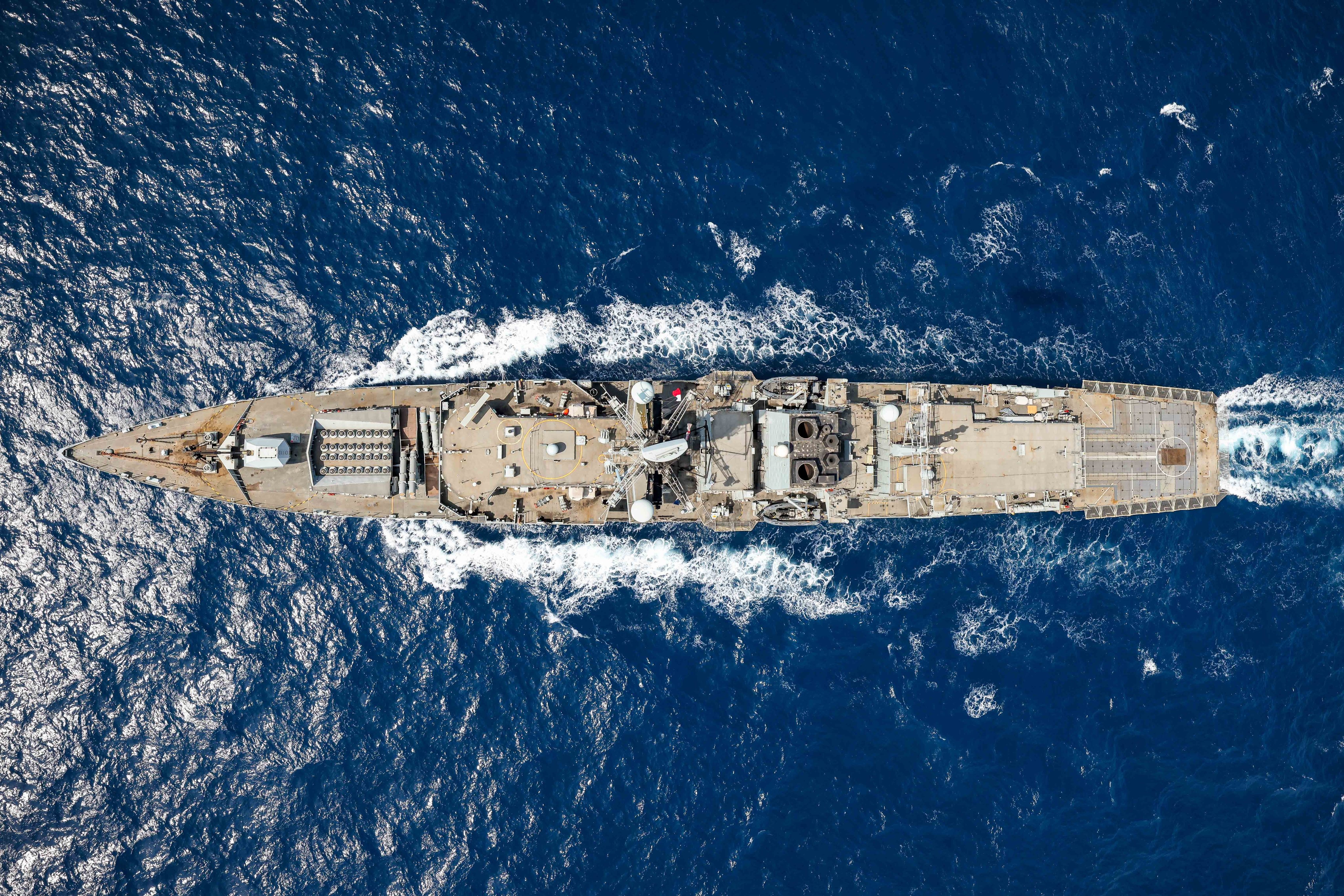 中外舰闻  HMS Lancaster的最后一程，高清正上方俯视大图，即将迎来终