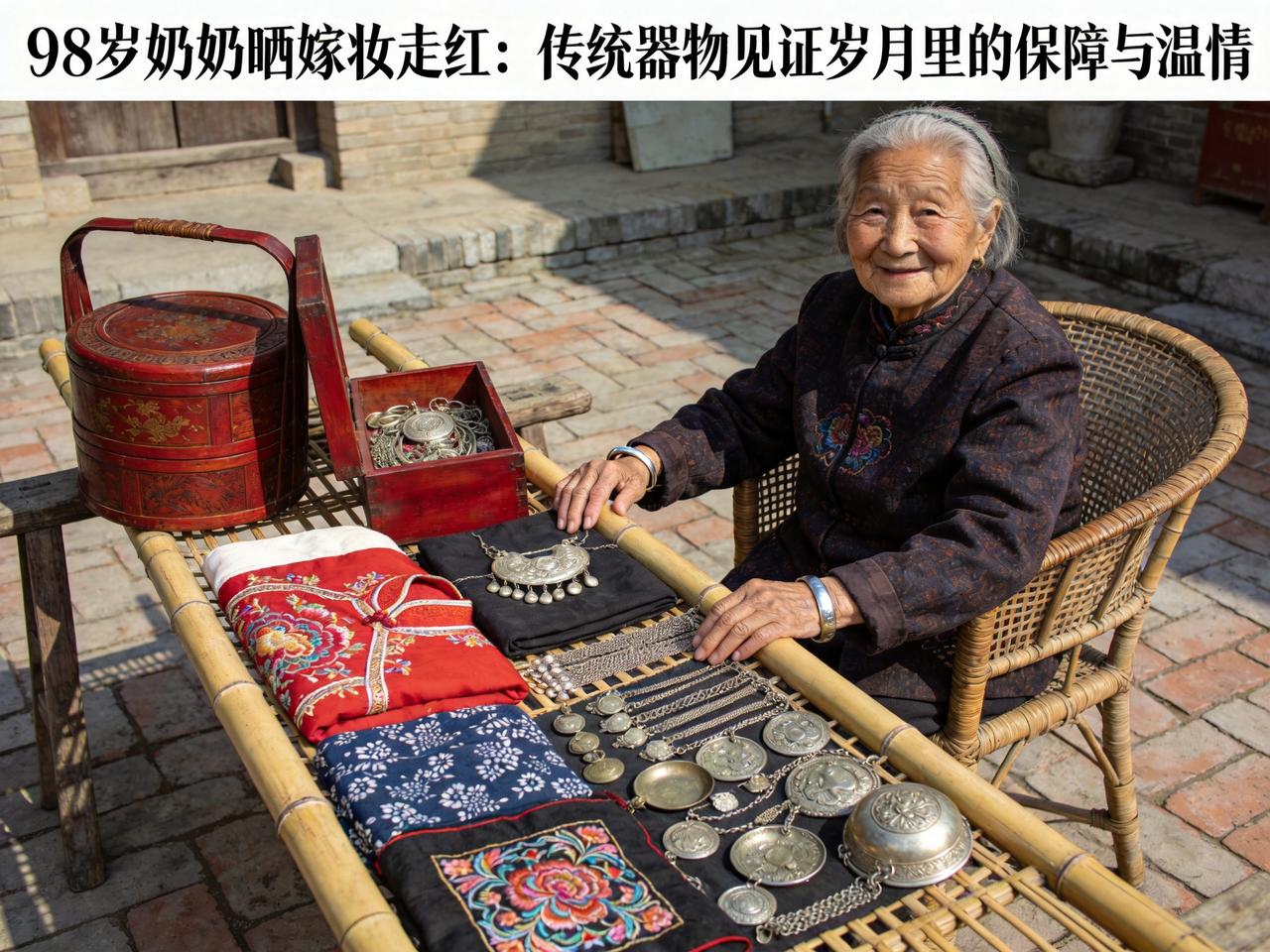 最近“98岁奶奶拿出了她当年的嫁妆”这个话题让很多人看了很有感触。视频里，老人把