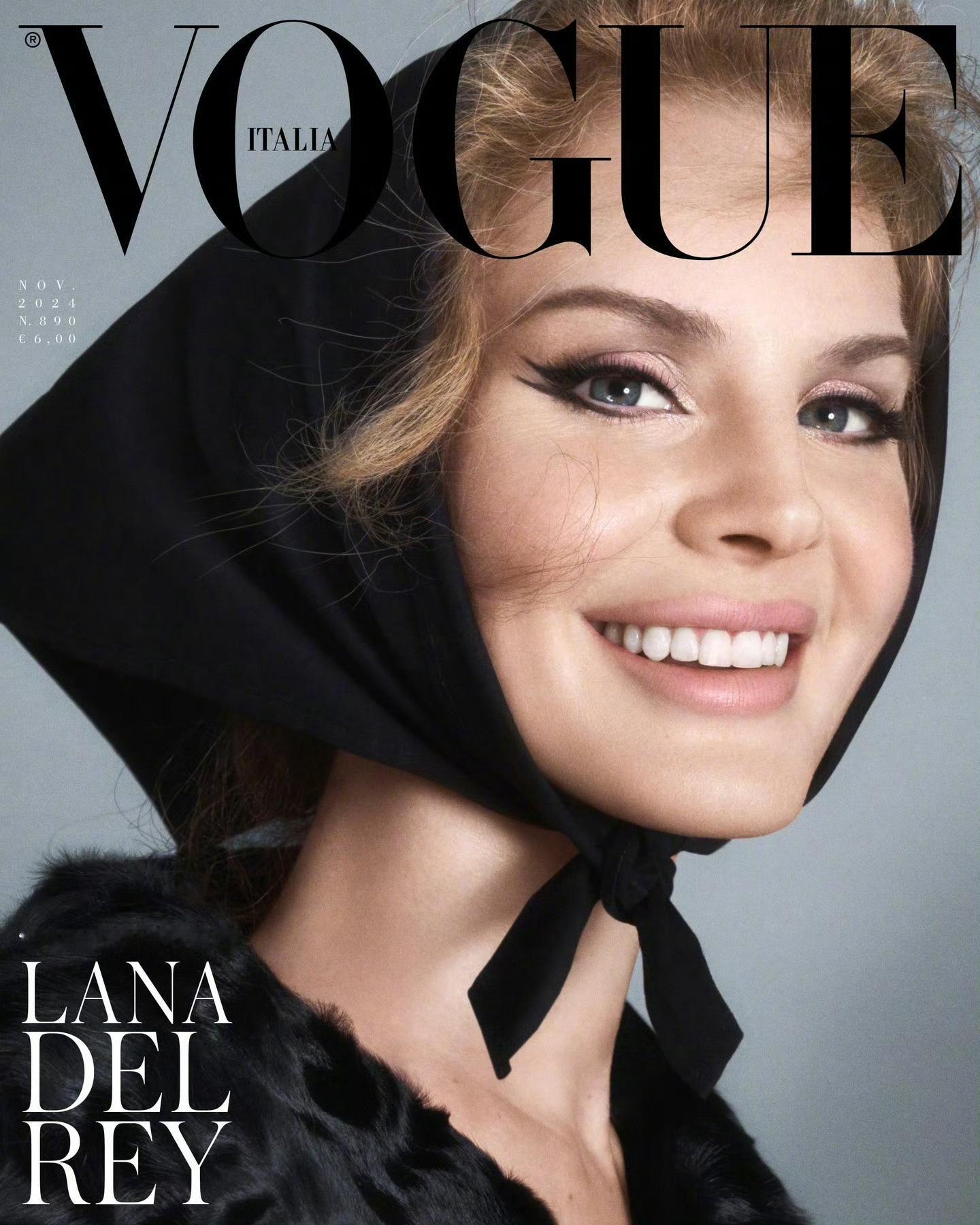 打雷姐Lana Del Rey身穿Miu Miu登上《VOGUE》意大利版202