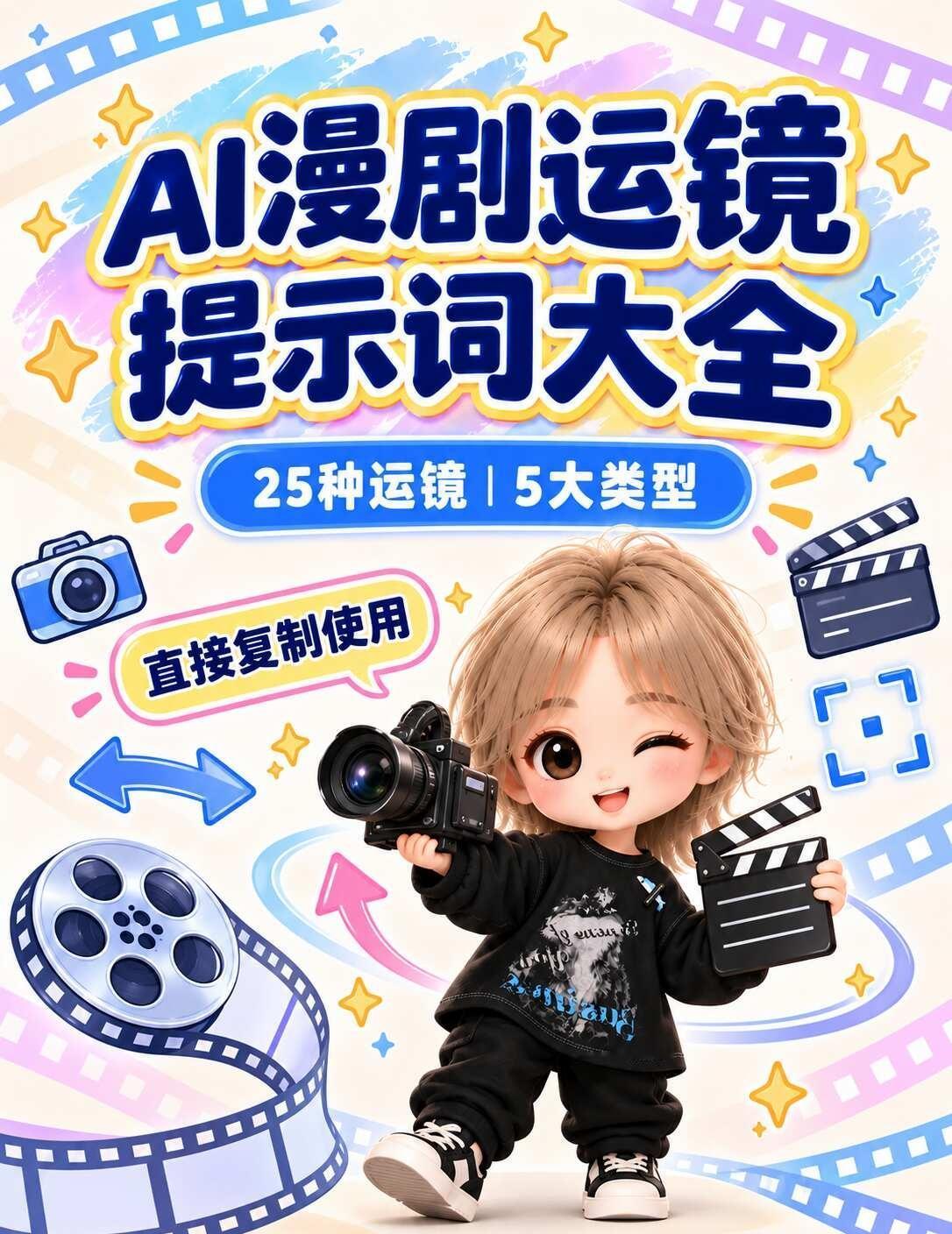 AI漫剧运镜提示词大全！直接复制使用！
howto解锁创意剪辑 AI学习干货 a