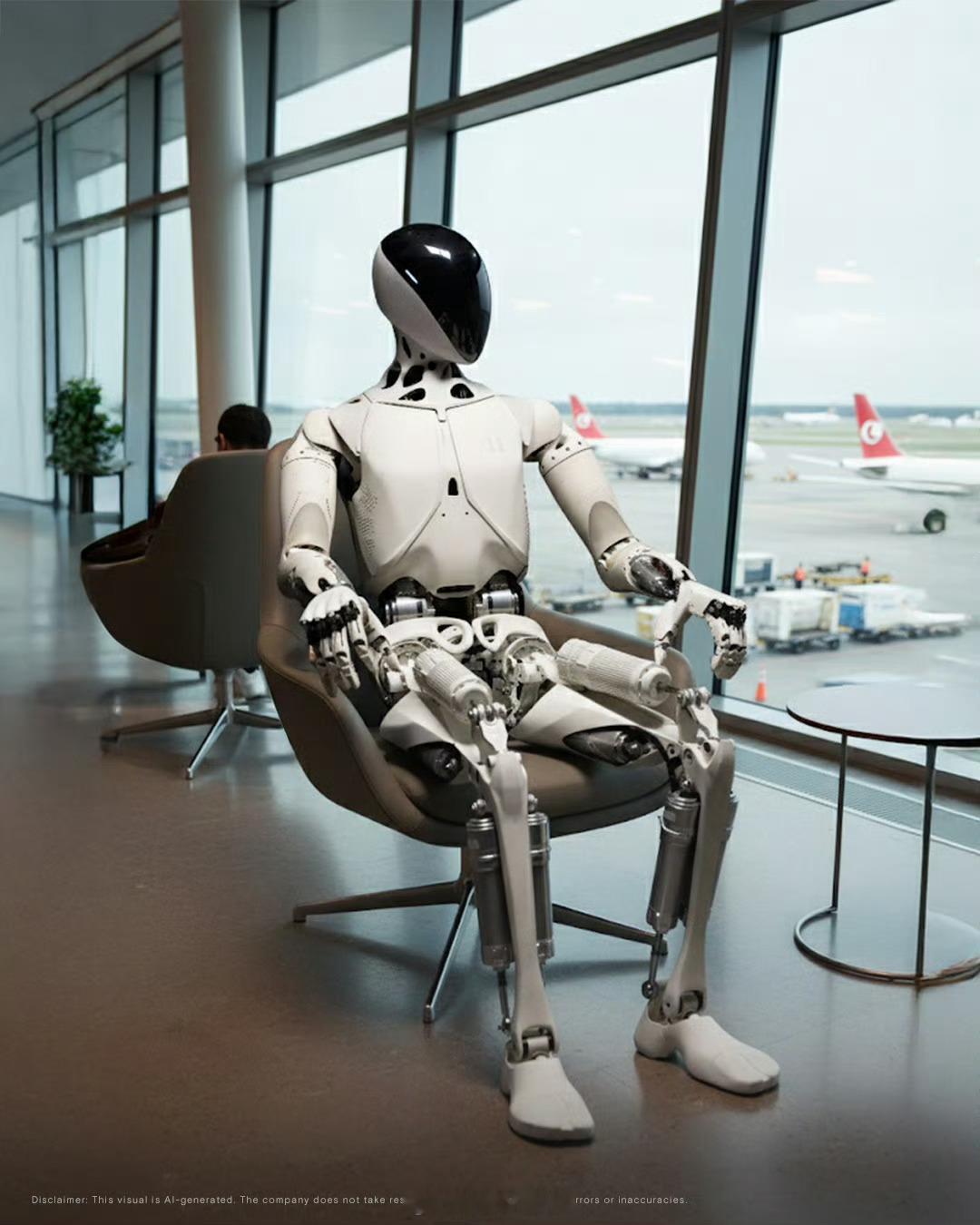 今晚飞慕尼黑，赶着去看小鹏IRON，这哥们看起来起码一米八五？IAA2025 ​