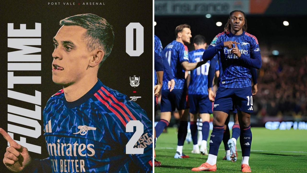 联赛杯：阿森纳客场2-0击败维尔港，轻松晋级16强。
埃泽打入枪手生涯处子球，特
