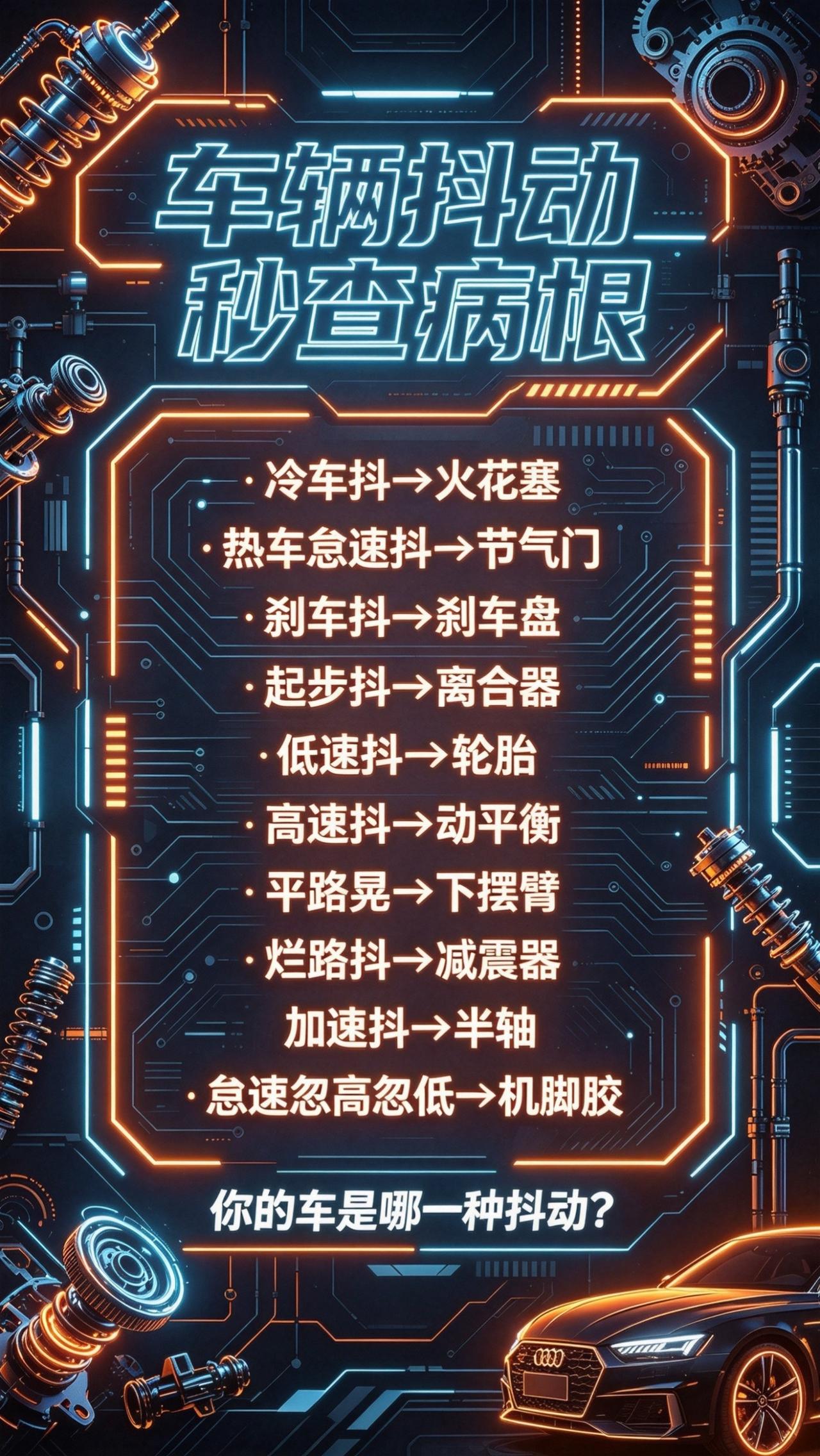 汽车知识分享 汽车故障识别 汽车故障自检 汽车故障自查 用车知识