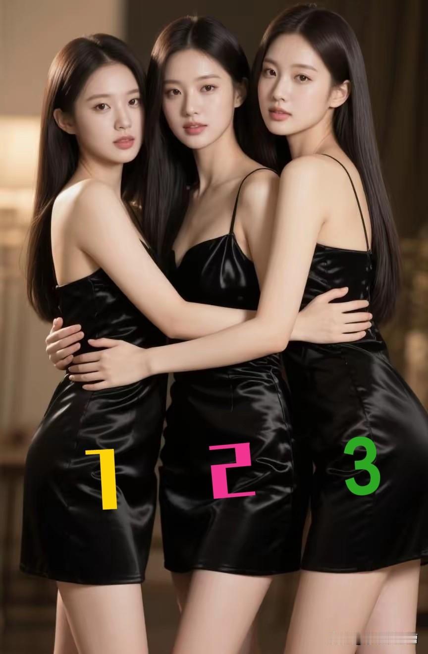 三胞胎姐们，依照你的审美，
你会选择哪个？