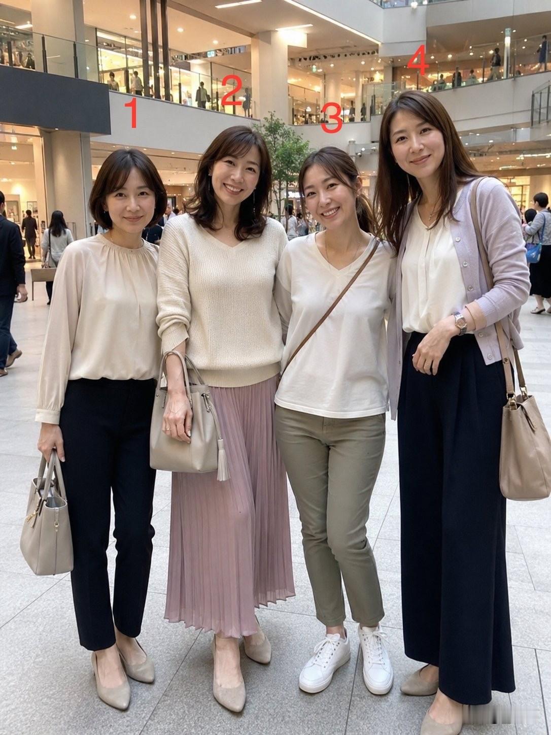不要彩礼，
四位40+单身女士，
你第一眼会选几号？