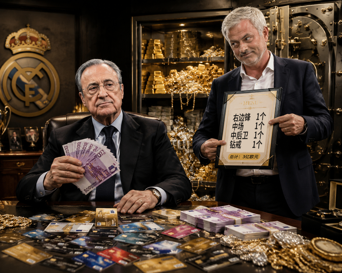 【阿斯报】弗洛伦蒂诺将发起最后一轮冲刺，为穆里尼奥购入心仪的中卫、中场人选。扬·