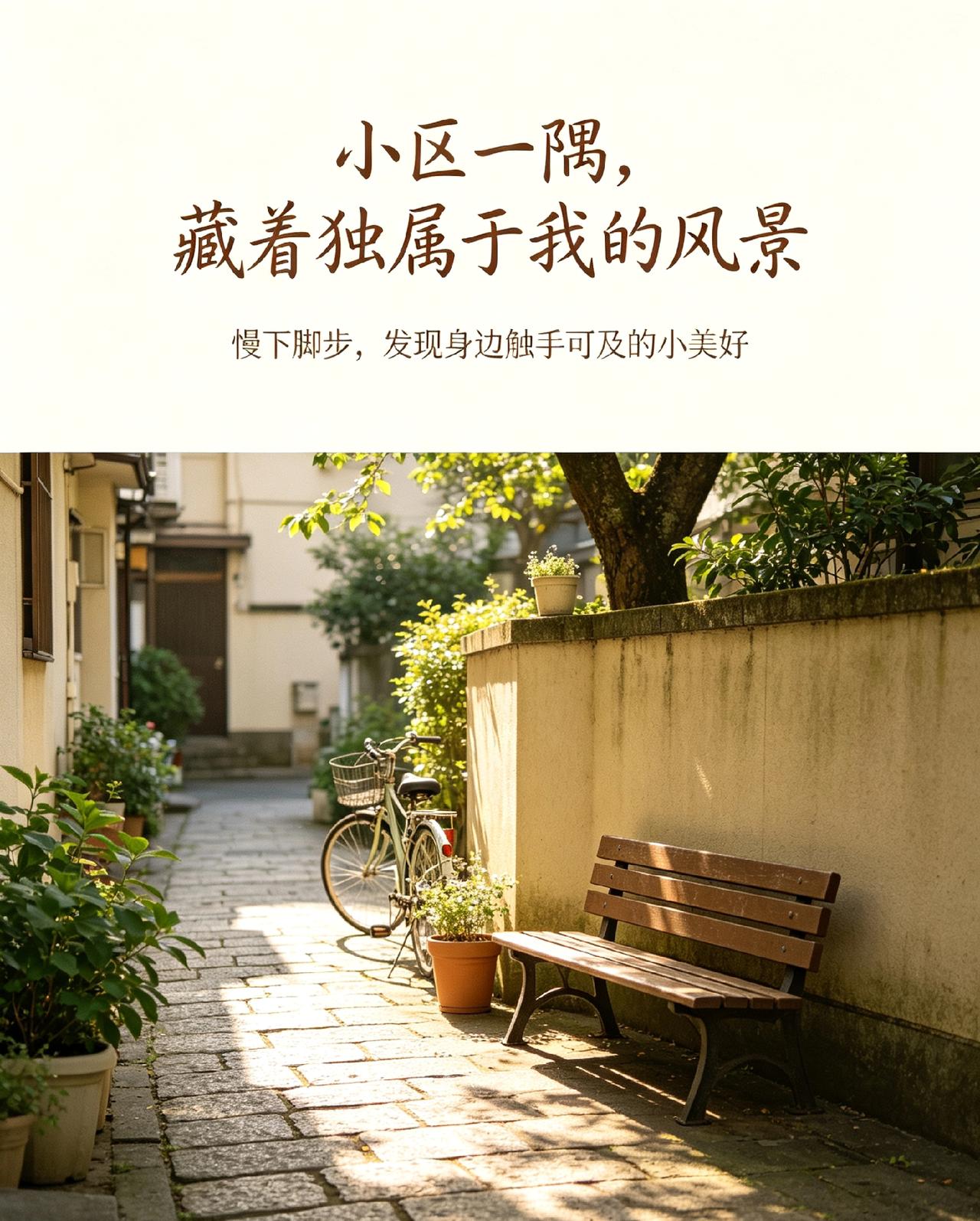 小区一隅，藏着独属于我的风景慢下脚步，发现身边触手可及的小美好