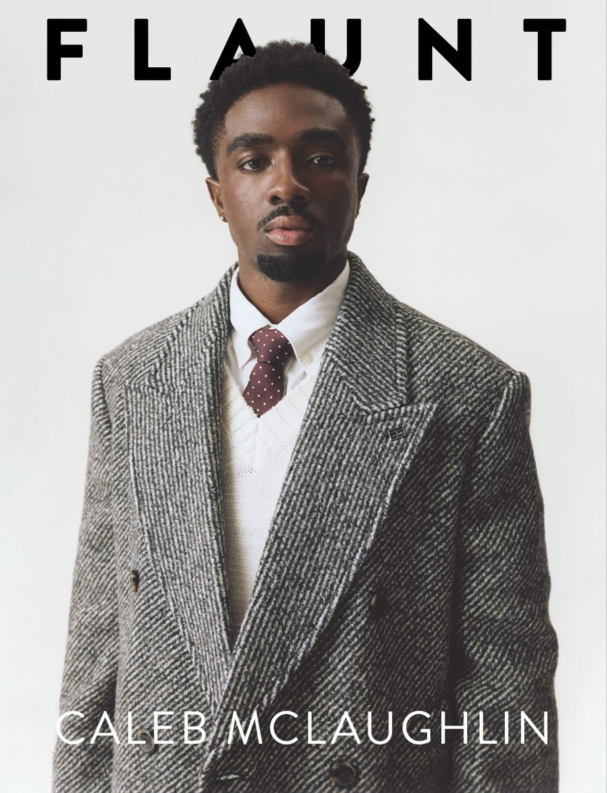 怪奇物语卢卡斯Caleb McLaughlin登上《FLAUNT》杂志封面及写真