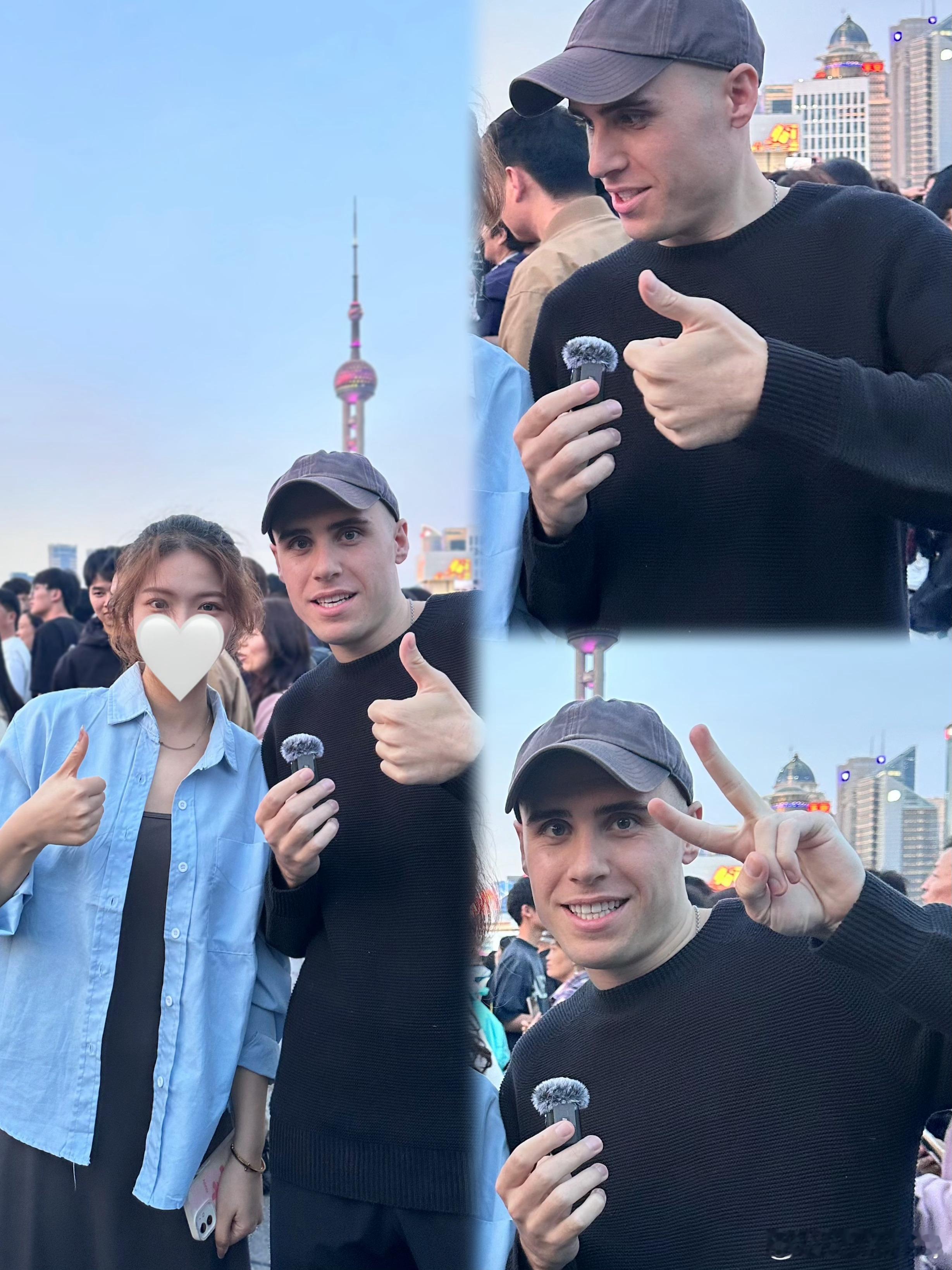 魔都我又来啦[开学季]跟外国人拍合照的想法实现了 还是个小博主[比耶]  ​​​