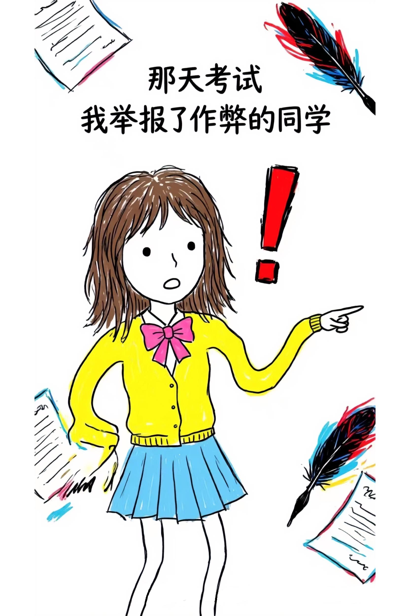 我举报了考试作弊的同学，却遭到了所有人的指责。