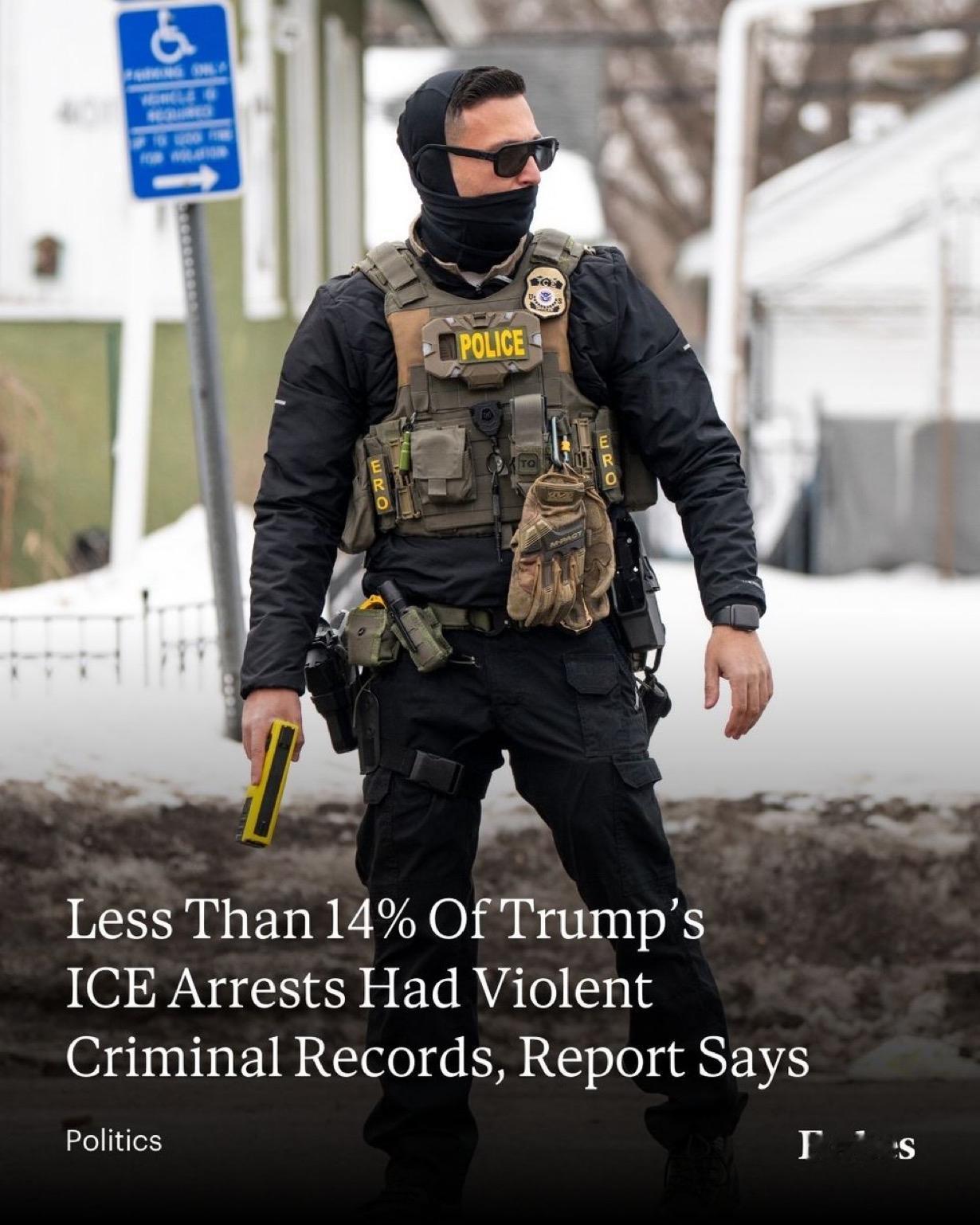 调查报告显示，在唐纳德·特朗普执政的第一年，被美国移民和海关执法局ICE逮捕的人