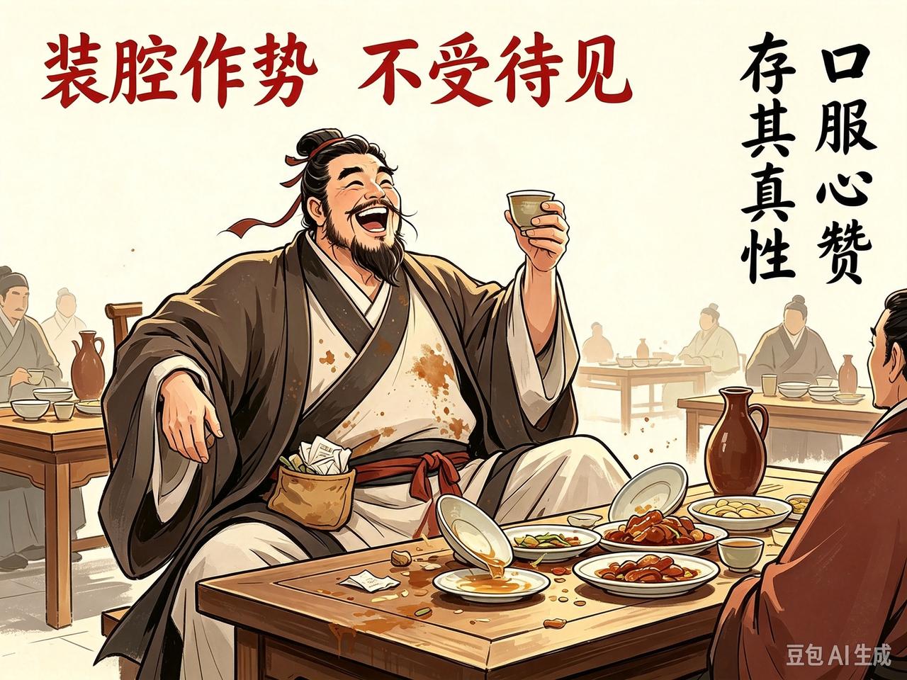 小故事
不拘小节

话说曹操，
执掌中原，
虽居高位，
当着大官，
繁文缛节，