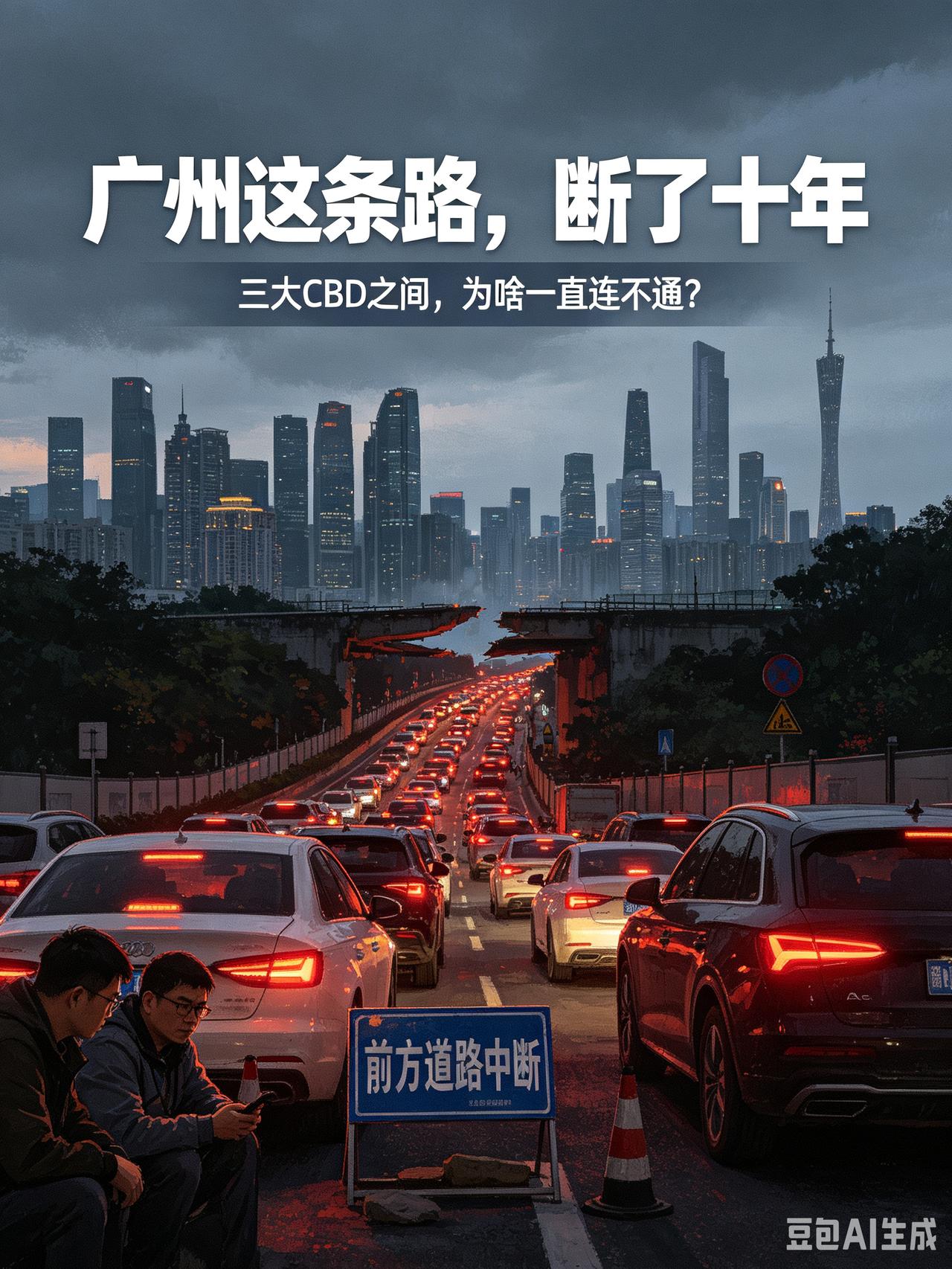 广州这条路断了十年，为啥现在才动工？花城大道一开建，三大CBD要迎来哪些大改变？