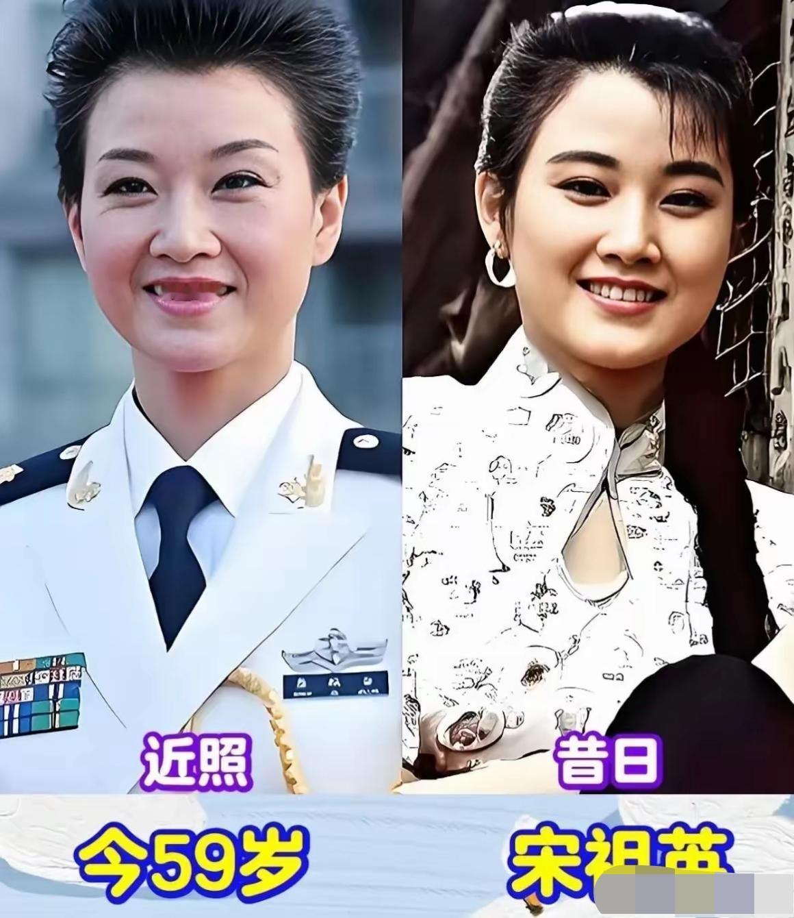 宋祖英不算惊艳夺目，却自带浑然天成的清甜，看着格外舒心，歌声婉转动人。雷佳容貌明