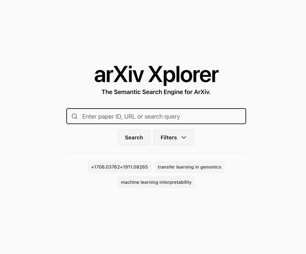 arXiv Xplorer：arXiv论文搜索引擎，接入了OpenAI的语义搜索