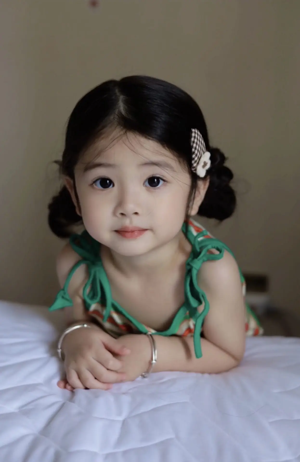 一想到她会永远永远是我的女儿，我就幸福的冒泡泡