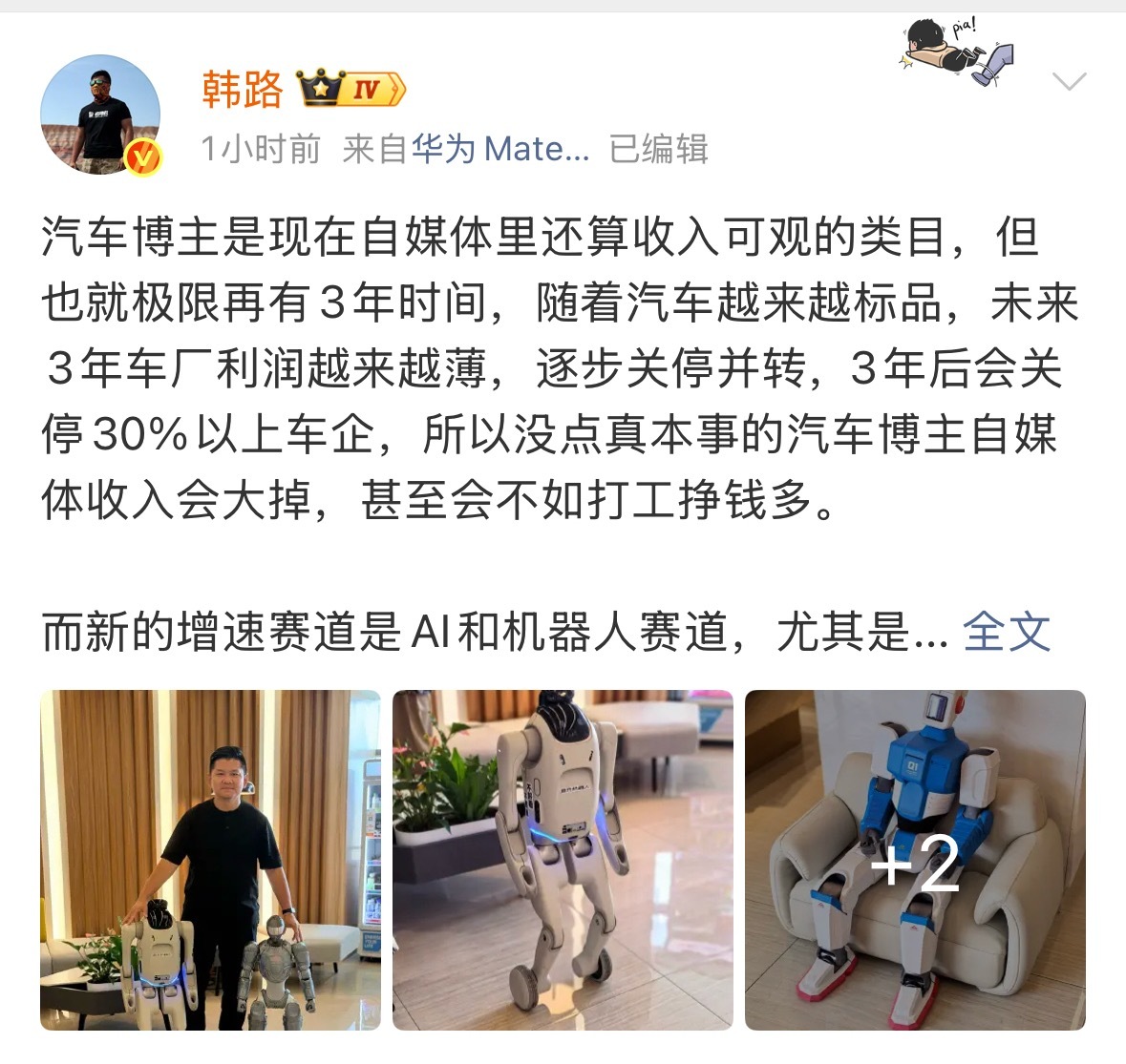 韩路老师说，3年后会关停30%以上车企大家觉得会是哪些？反正不可能是小米，北京现