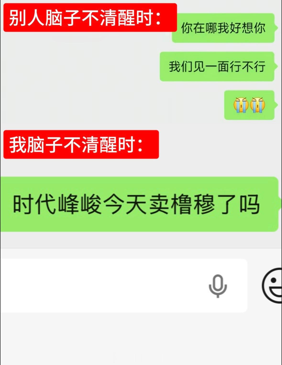 我脑子不清醒时： 