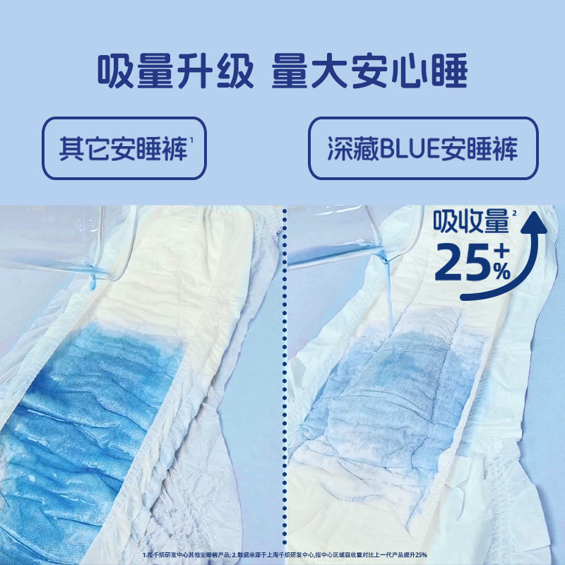 她研社裤型卫生巾深藏BLUE安睡裤XL3条*4包 攻城不怕坚，读书莫为难，科学有