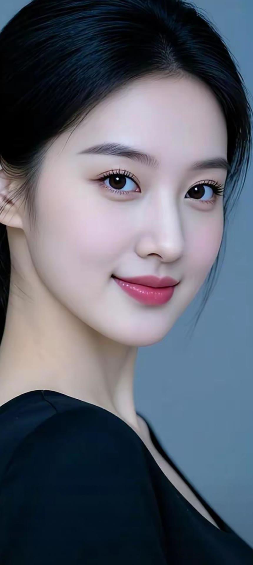 温柔甜美的少女，微笑中透出无限魅力😊✨