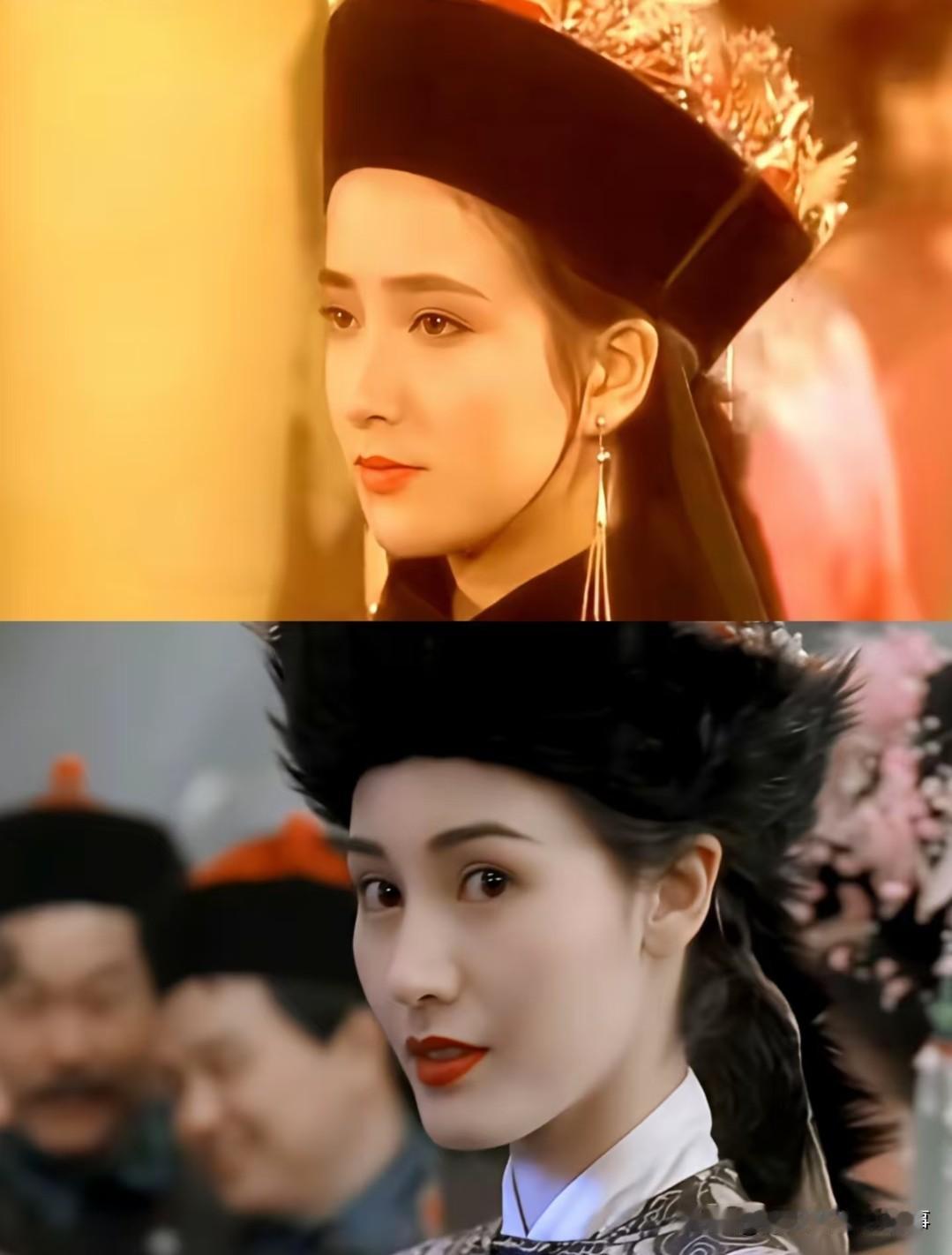 同款清装，何晴的古典韵味直接碾压李嘉欣！
 
李嘉欣五官精致度拉满，是攻击性极强