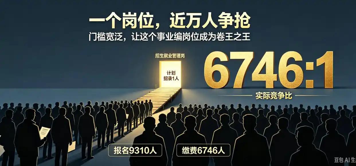 招聘一名事业编需要多大行政成本？
昆明事业编卷王岗位报名人数9310，通过审核人