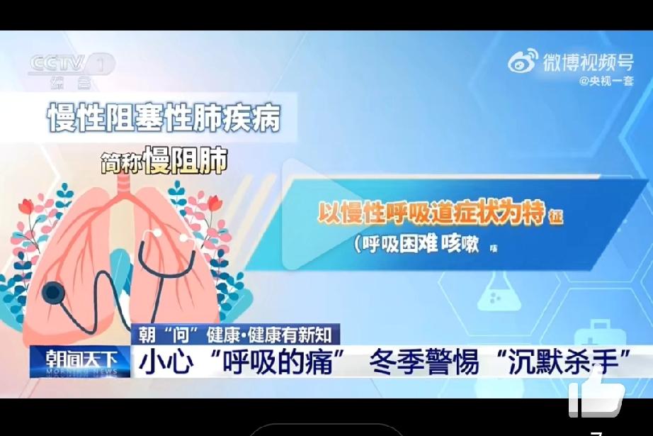寒冬室内藏“呼吸陷阱”，慢阻肺正在悄悄逼近
 
当寒风裹着凉意席卷大地，人们纷纷