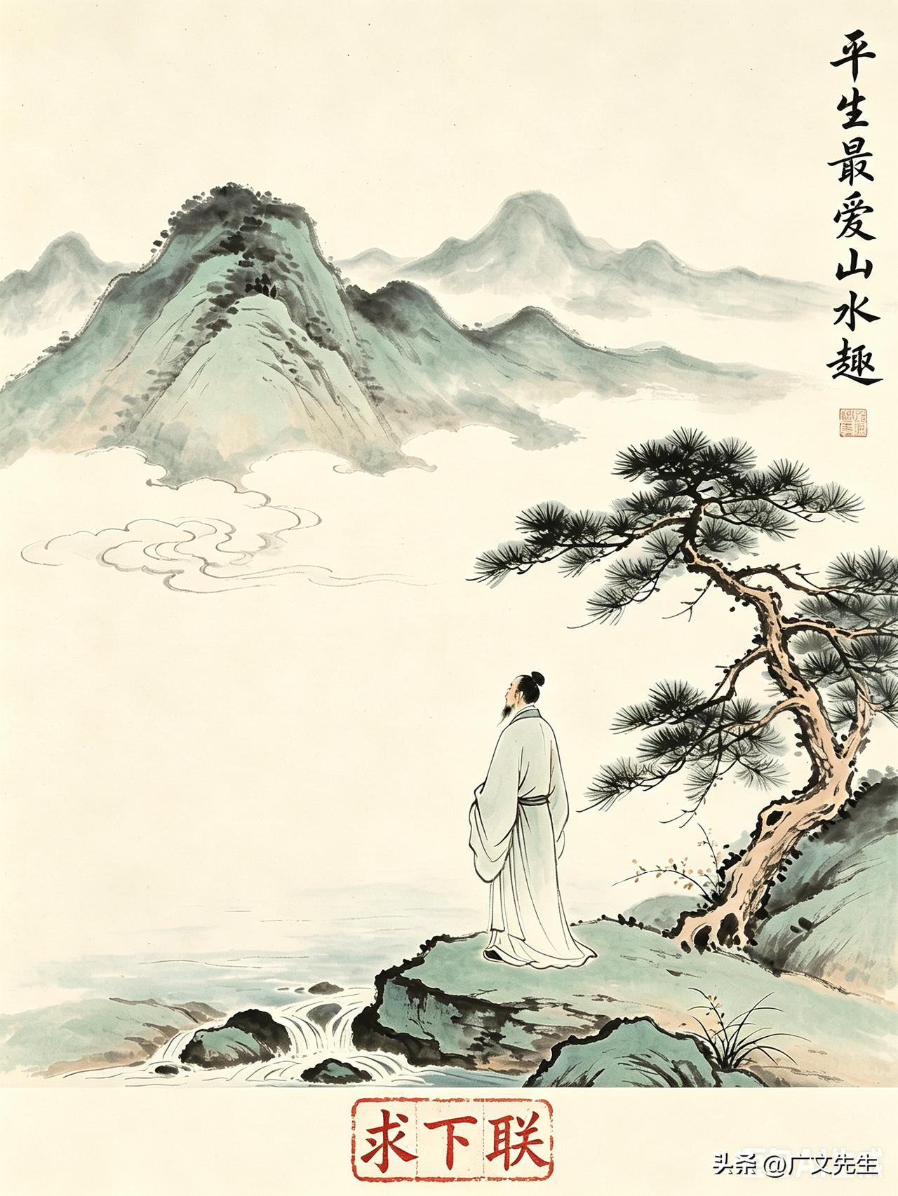 偶然得一上联，自觉颇有几分意思，一心想对好下联。奈何水平有限，苦思数日无果，对出