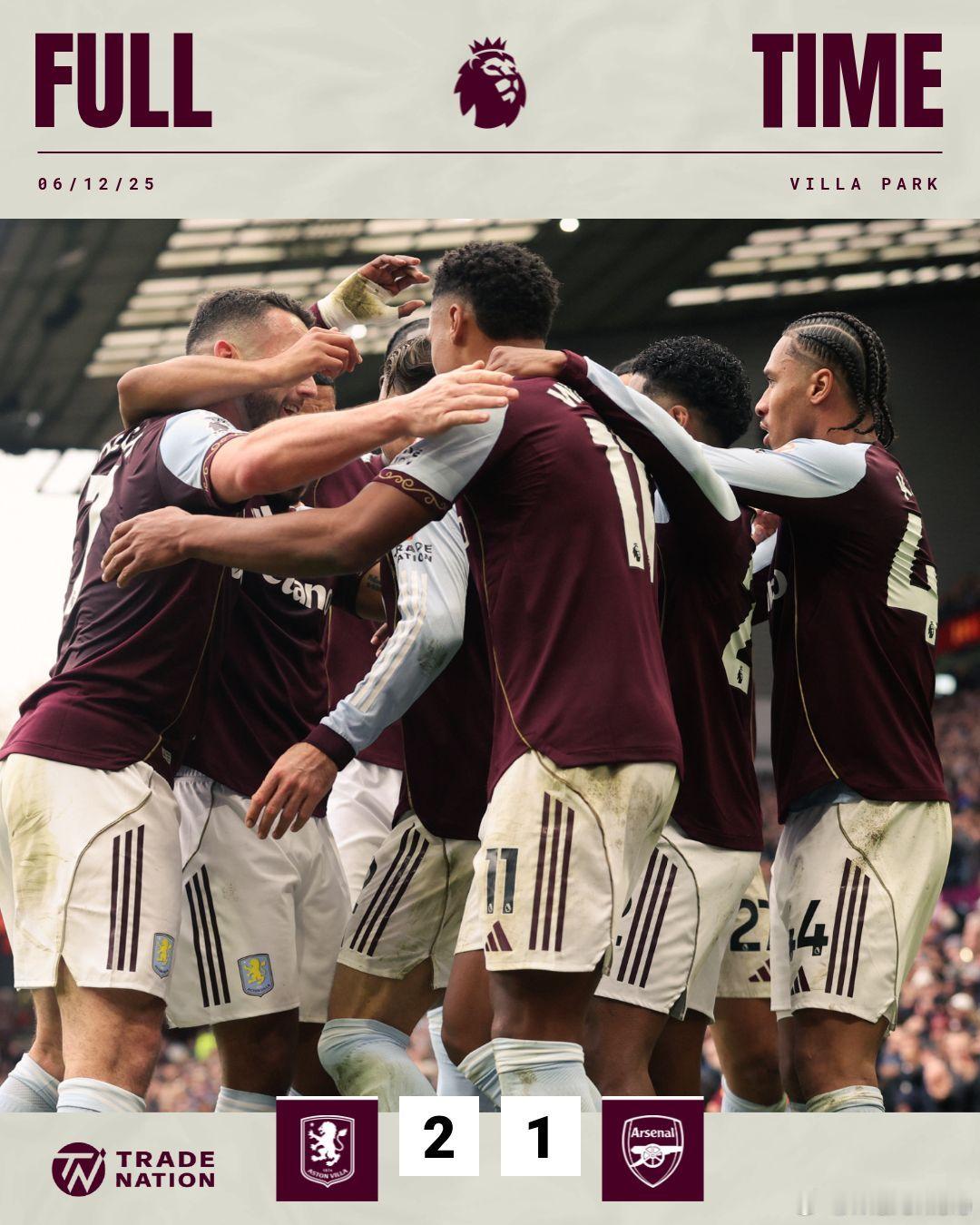 维拉今年这么猛啊？不光绝杀了阿森纳，联赛积分也追到第二了啊，英超这中上游竞争真激