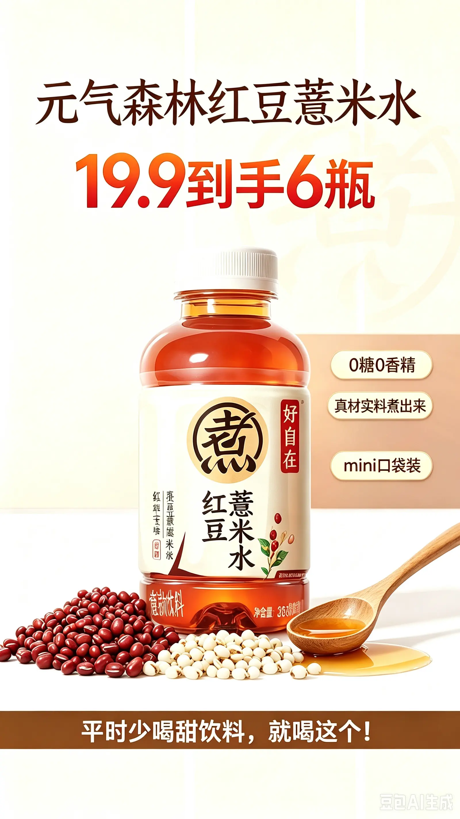 夏天潮湿闷热，喝点红豆薏米水真的清爽无负担，配料表干净，适合爱喝清淡饮料的人