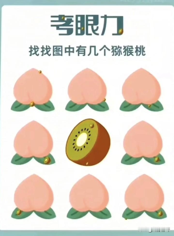 有人说图中有10个猕猴桃，还有人说图中有13个猕猴桃，也有人说图中有9个猕猴桃，