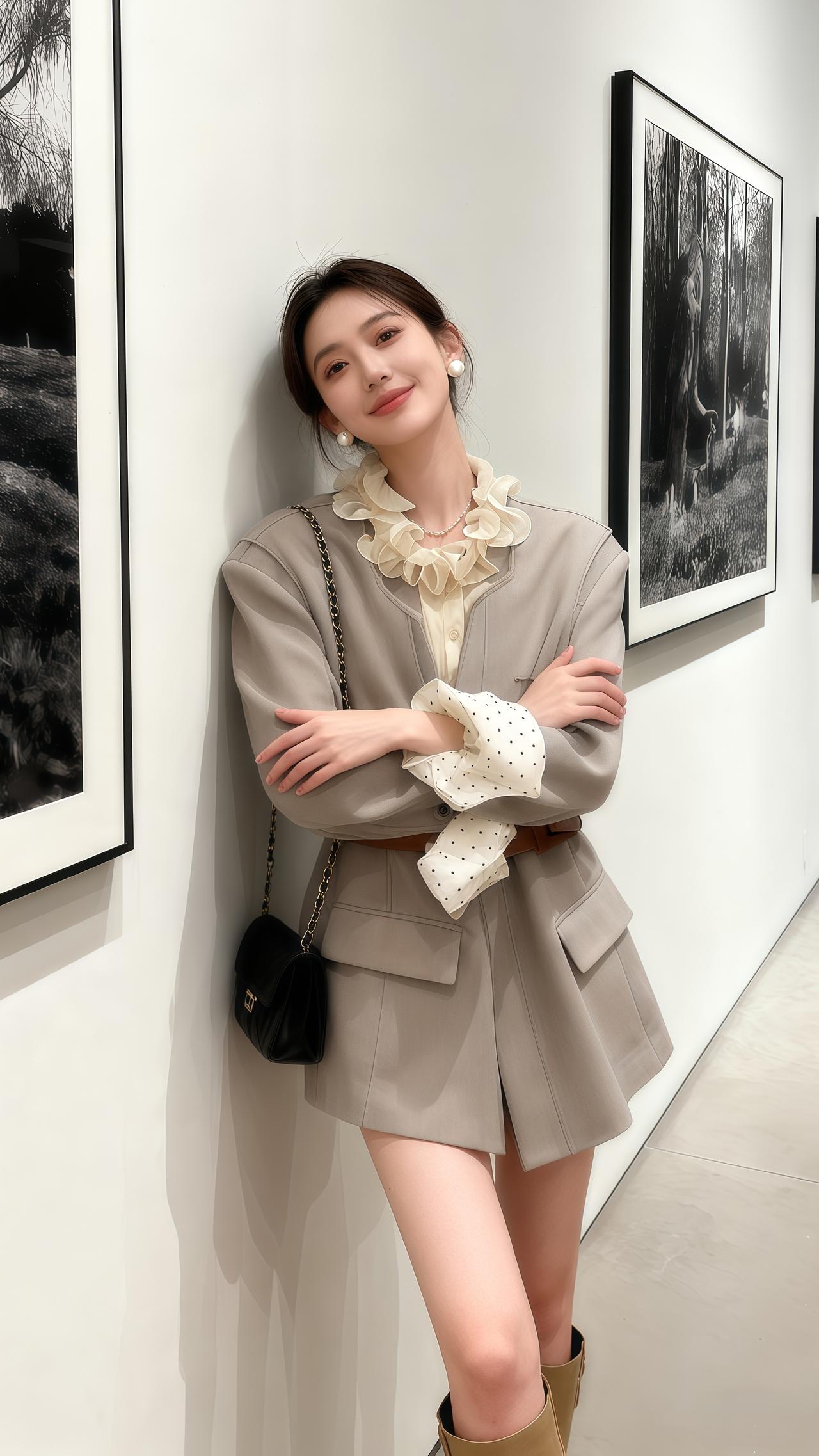 女装 财阀千金小外套 韩系穿搭高级感穿搭 气质穿搭