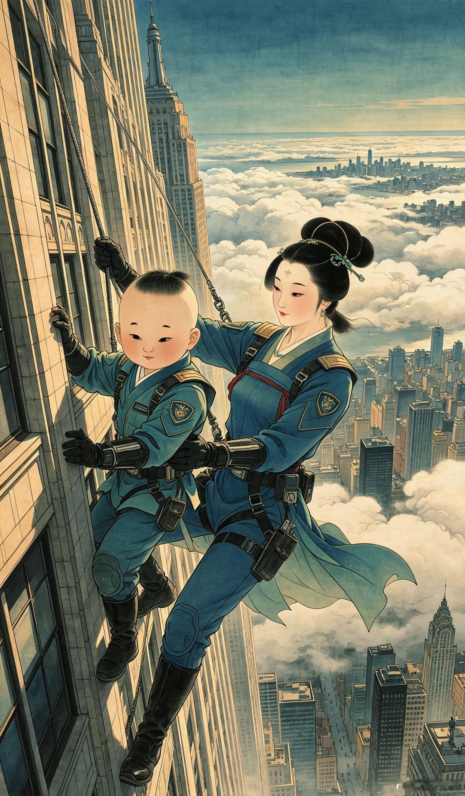 🌊情侣徒手爬上443米帝国大厦求婚🌊情侣徒手爬上443米帝国大厦求婚    