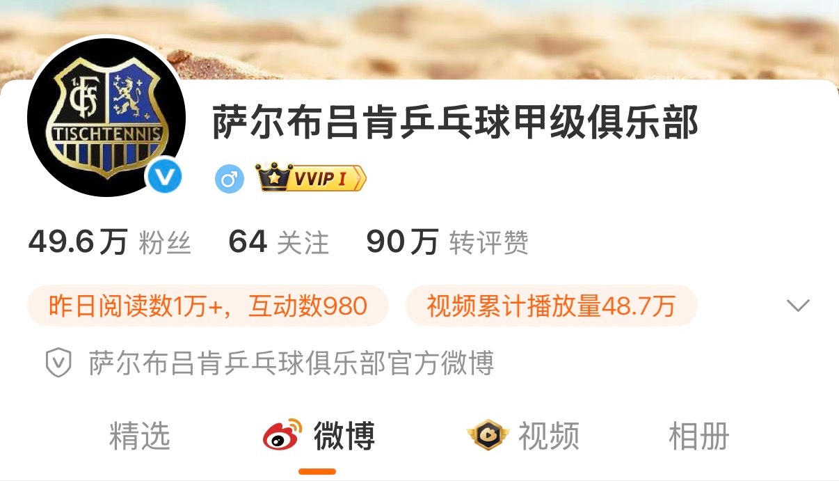 樊振东0122生日快乐 才发现，不知不觉萨尔布吕肯俱乐部粉丝都快五十万了，你还记