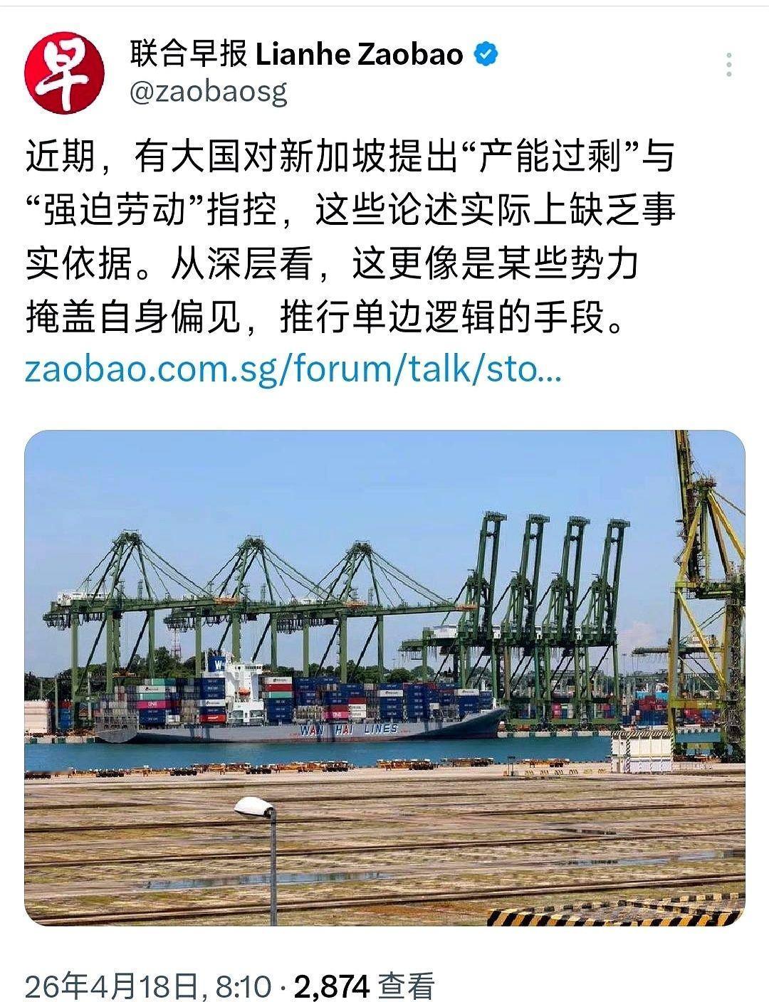 4月18日，新加坡《联合早报》的一篇新评论，把不少看热闹的人给看急了。
文章的立