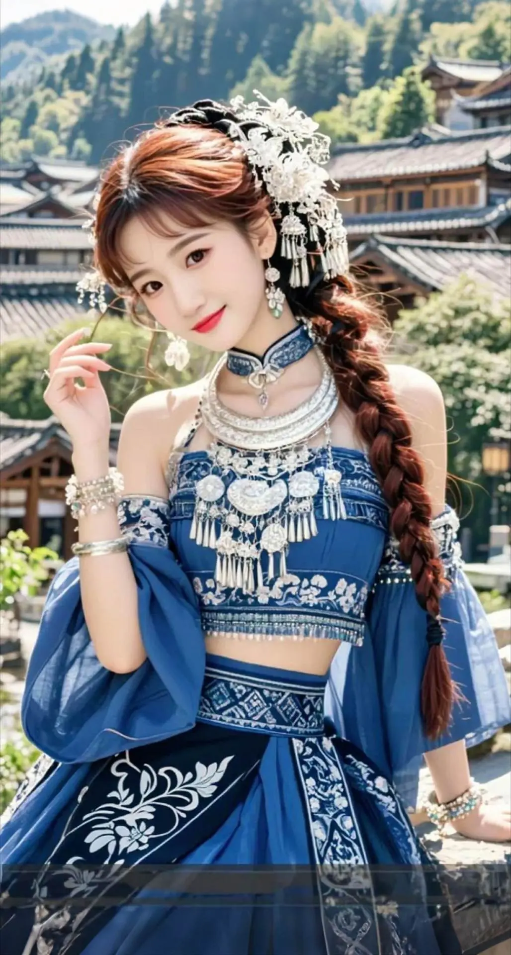 AI扩图 AI蓝绣写真