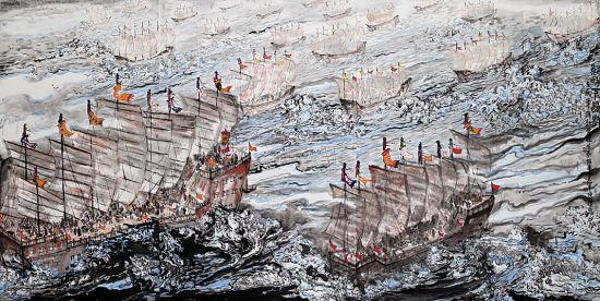 《郑和第七次下西洋返航那夜，没在宝船甲板上望星图，正蹲在底舱用桐油补漏——他拿块