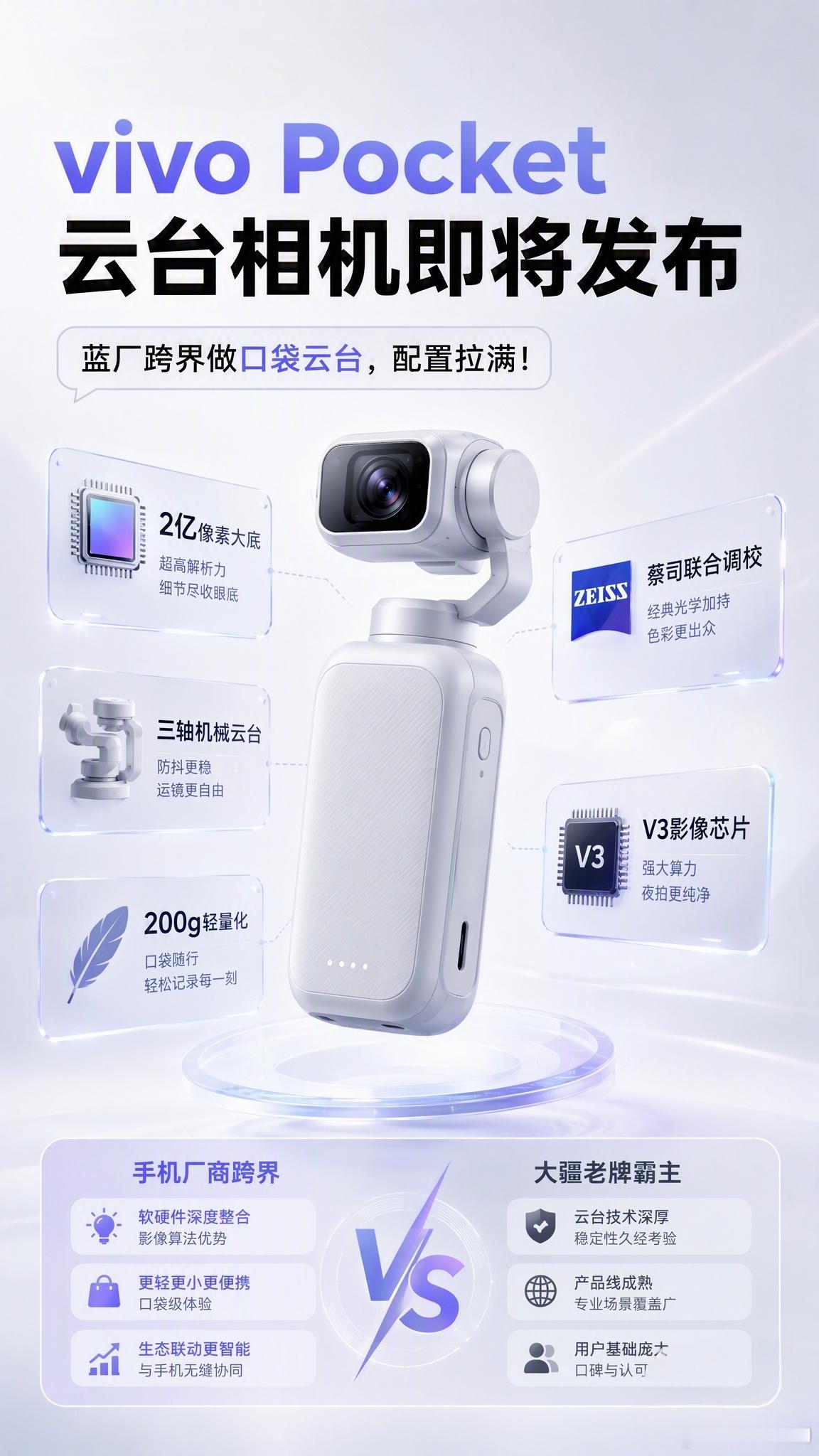 还有个重要信息，vivo要出云台相机了！估计以蓝厂的研发实力，配置、体验都会不输