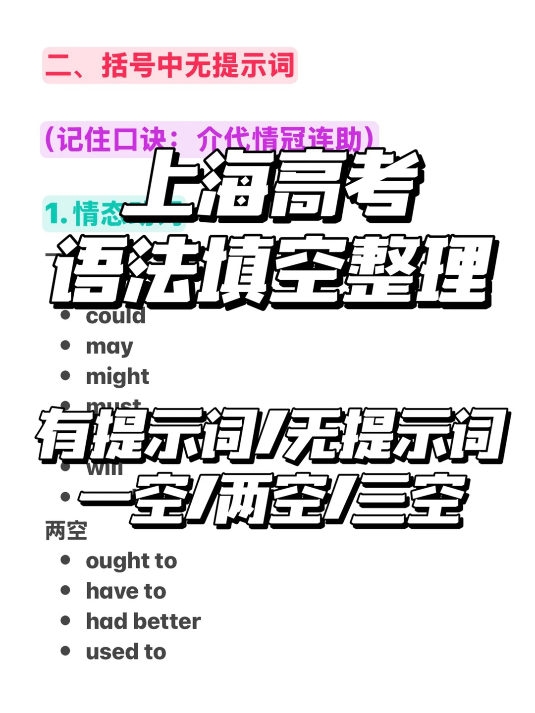 上海高考英语 语法填空整理