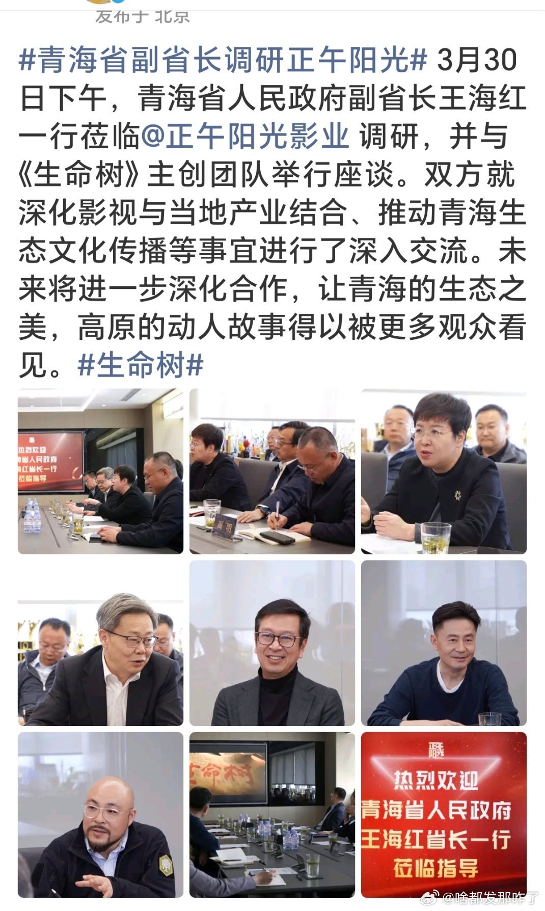 杨紫生命树的含金量有多高呢？每天官媒变着花样夸，青海副省长也和生命树的主创参加了