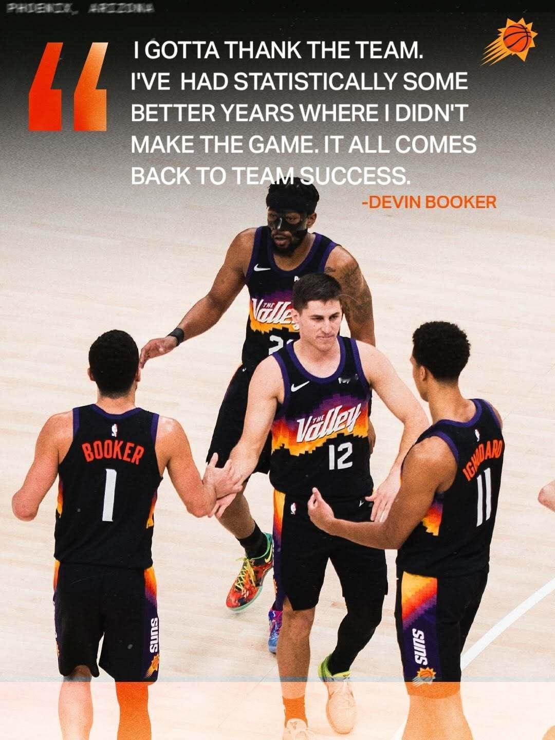 “我首先要感谢我的队友。过去我也有过数据更亮眼的赛季，却没能入选全明星。归根结底