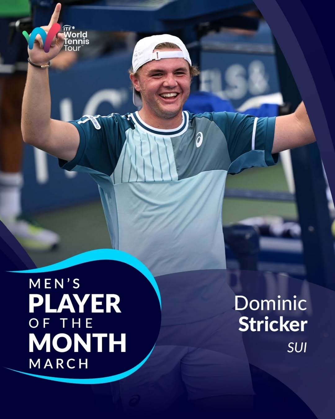 恭喜多米尼克·斯特里克荣获3月ITF世界网球巡回赛月最佳男球员👏🏆 M25 