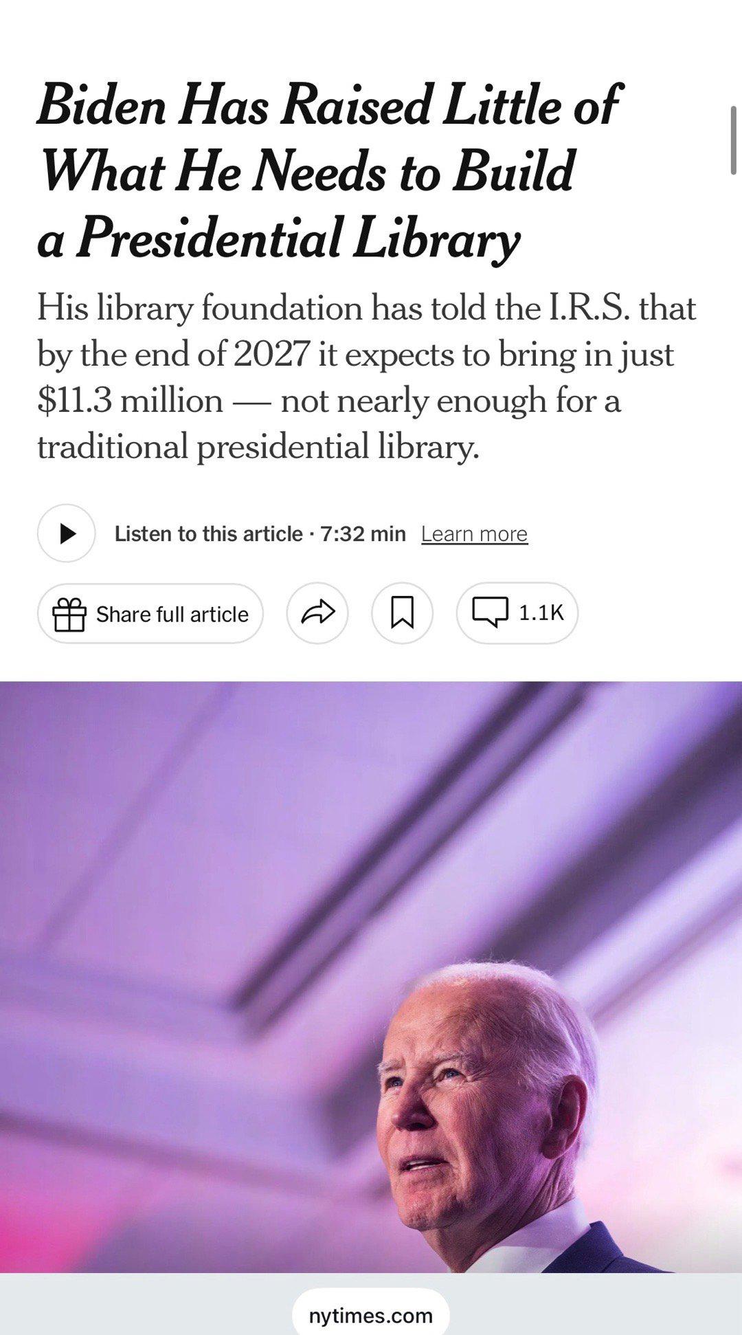 建个总统图书馆，给自己任内岁月留个纪念，这几乎是每位美国总统卸任后的惯例。可轮到