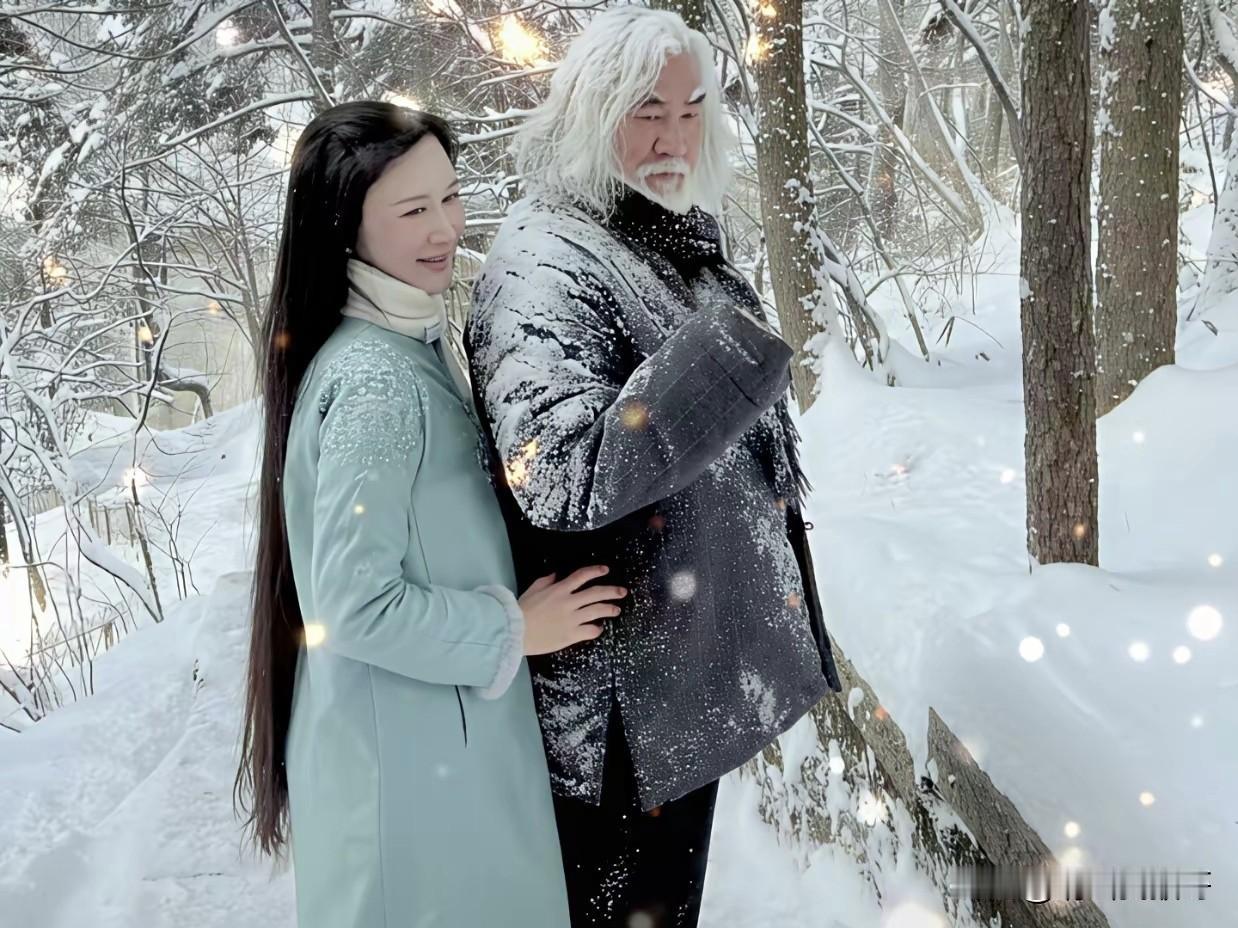 如果普通人带个74岁的老头大雪天爬山，估计会被喷死，可人家这是俩夫妻啊，情况就不