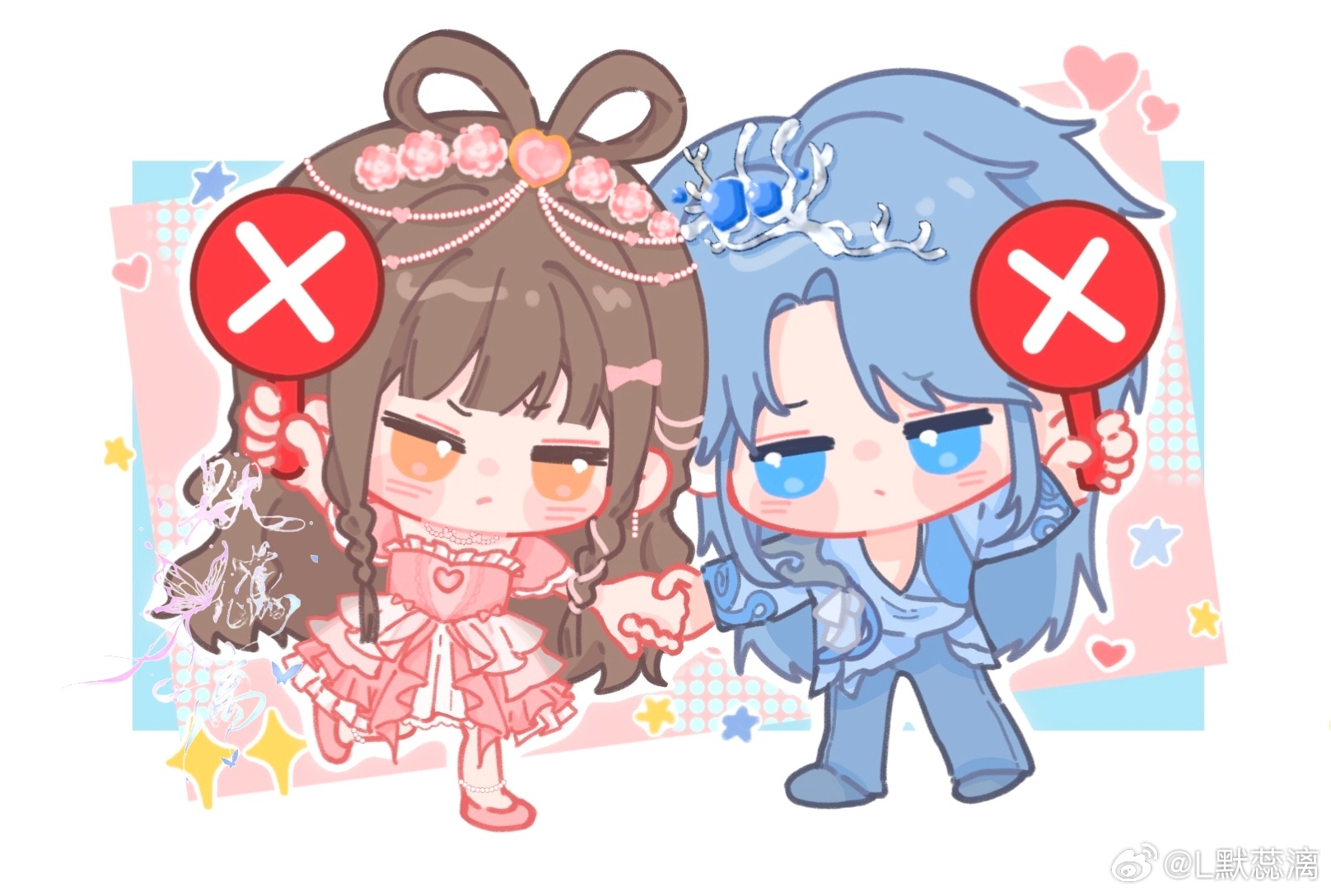 水默 🎐水默🎐水默1017周年庆        随机掉落一对萌萌的水默小情侣