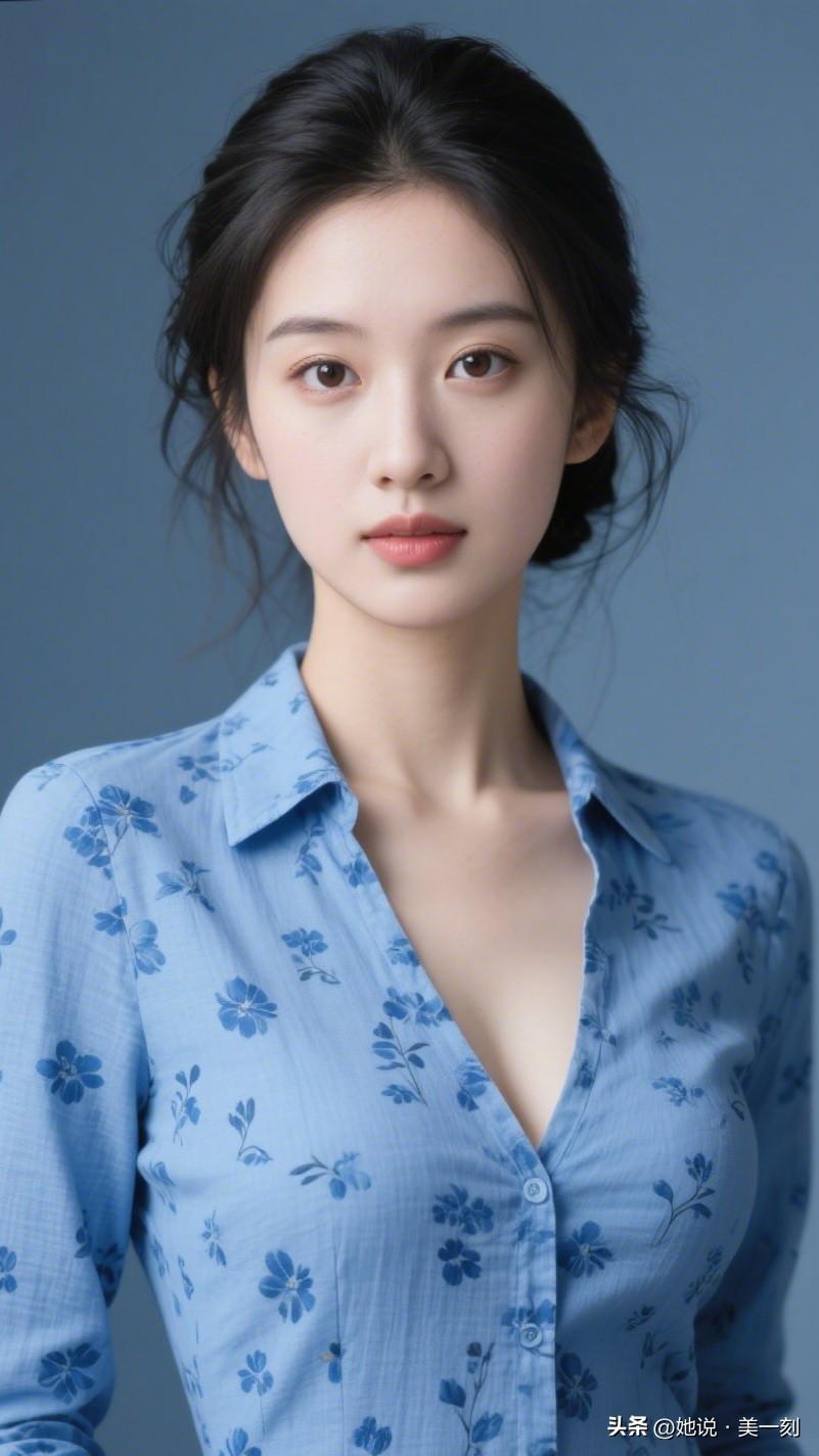 温柔蓝调，清新自然，气质女神范儿。美女们快来分享自己的穿搭吧！