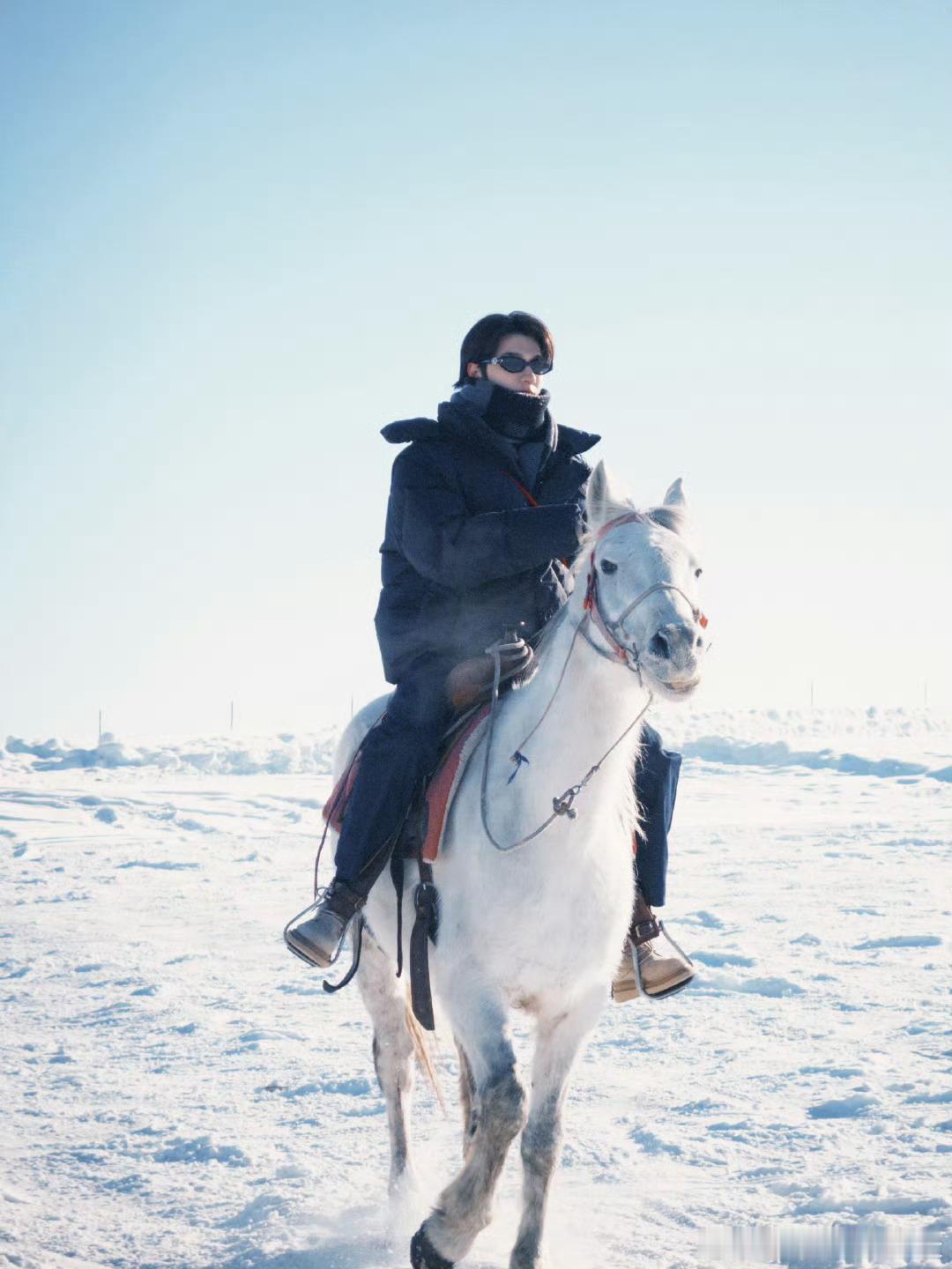 林一雪地骑白马，这一定是王子啊！前边应该再做一个我[doge] 